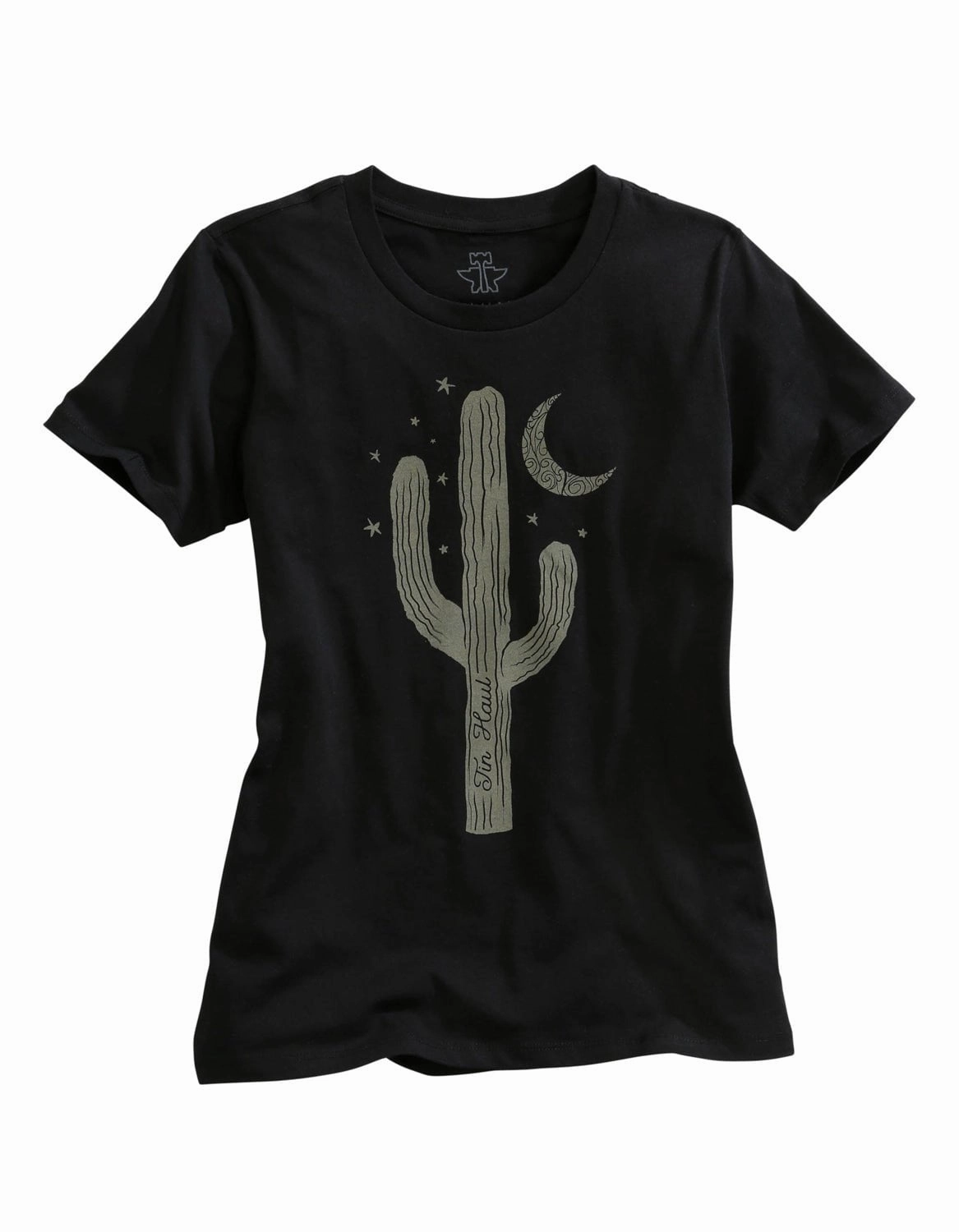 Seasonal Collection Tin Haul Womens Black 100% Cotton Single Cactus S/S T-Shirt