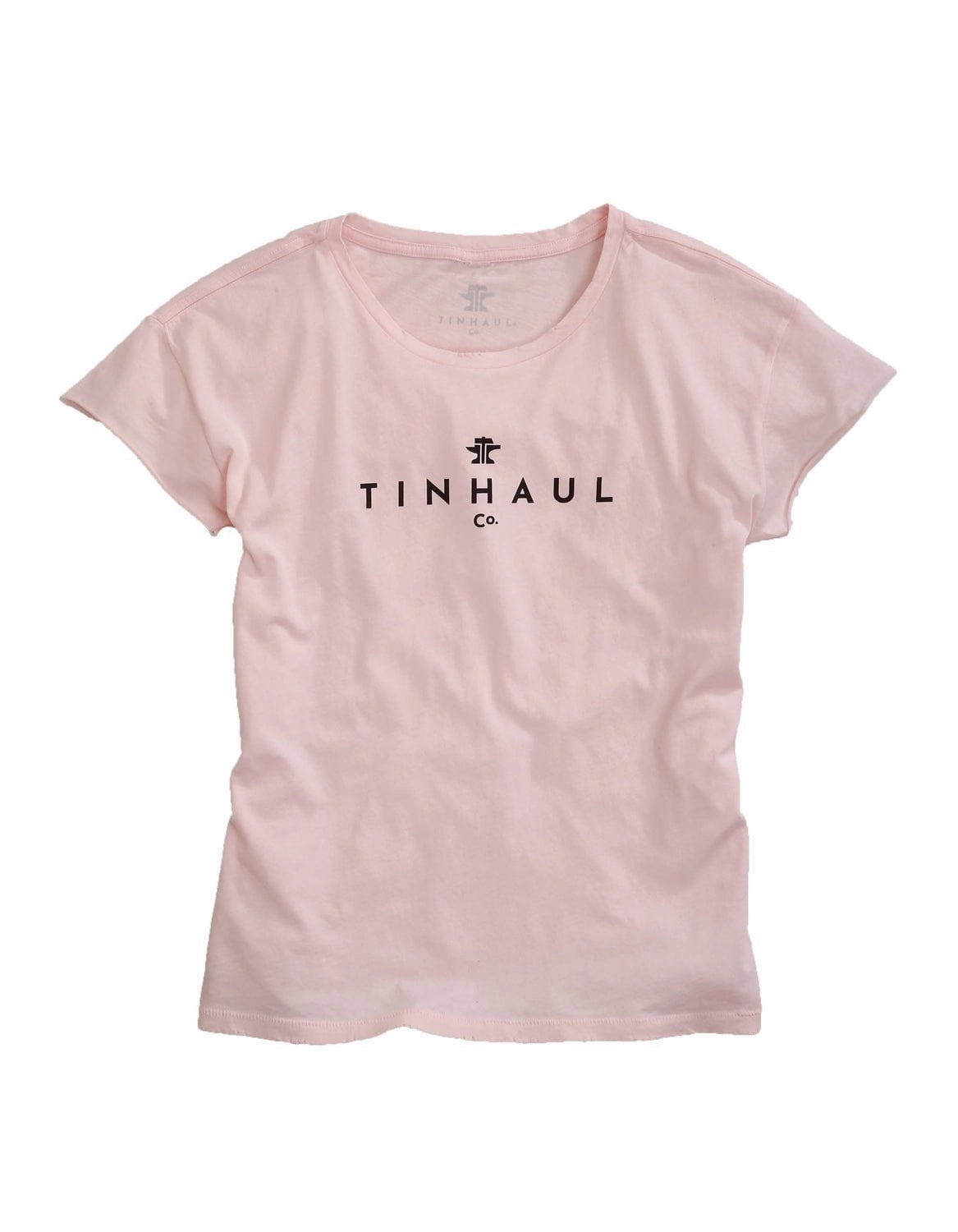 Elegant Finish Tin Haul Womens Faded Pink 100% Cotton Anvil and Hammer S/S T-Shirt