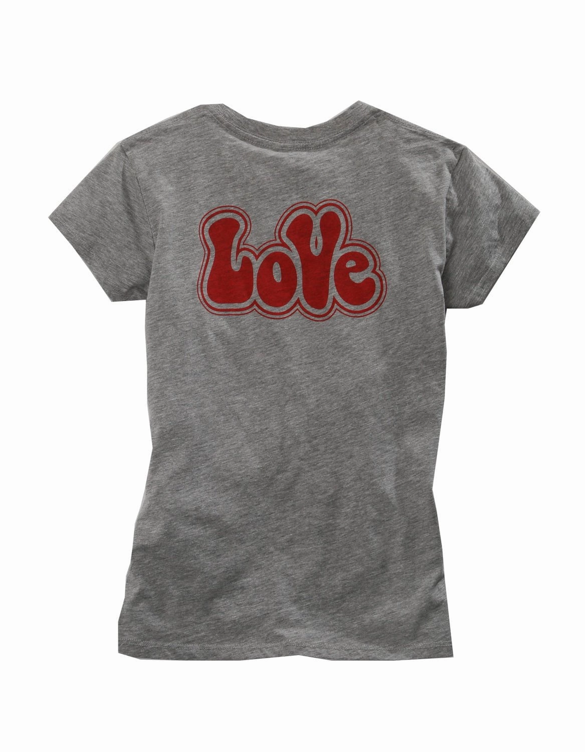 Tin Haul Womens Grey Cotton Blend Bubble Letter Logo S/S T-Shirt hypoallergenic material