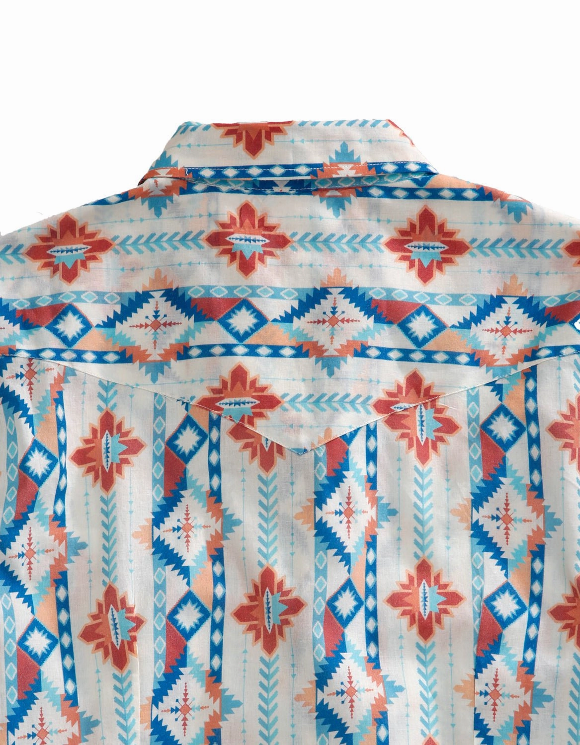 Unique Design Contrast Stitch Tin Haul Womens Southwest Aztec Multi-Color 100% Cotton L/S Shirt