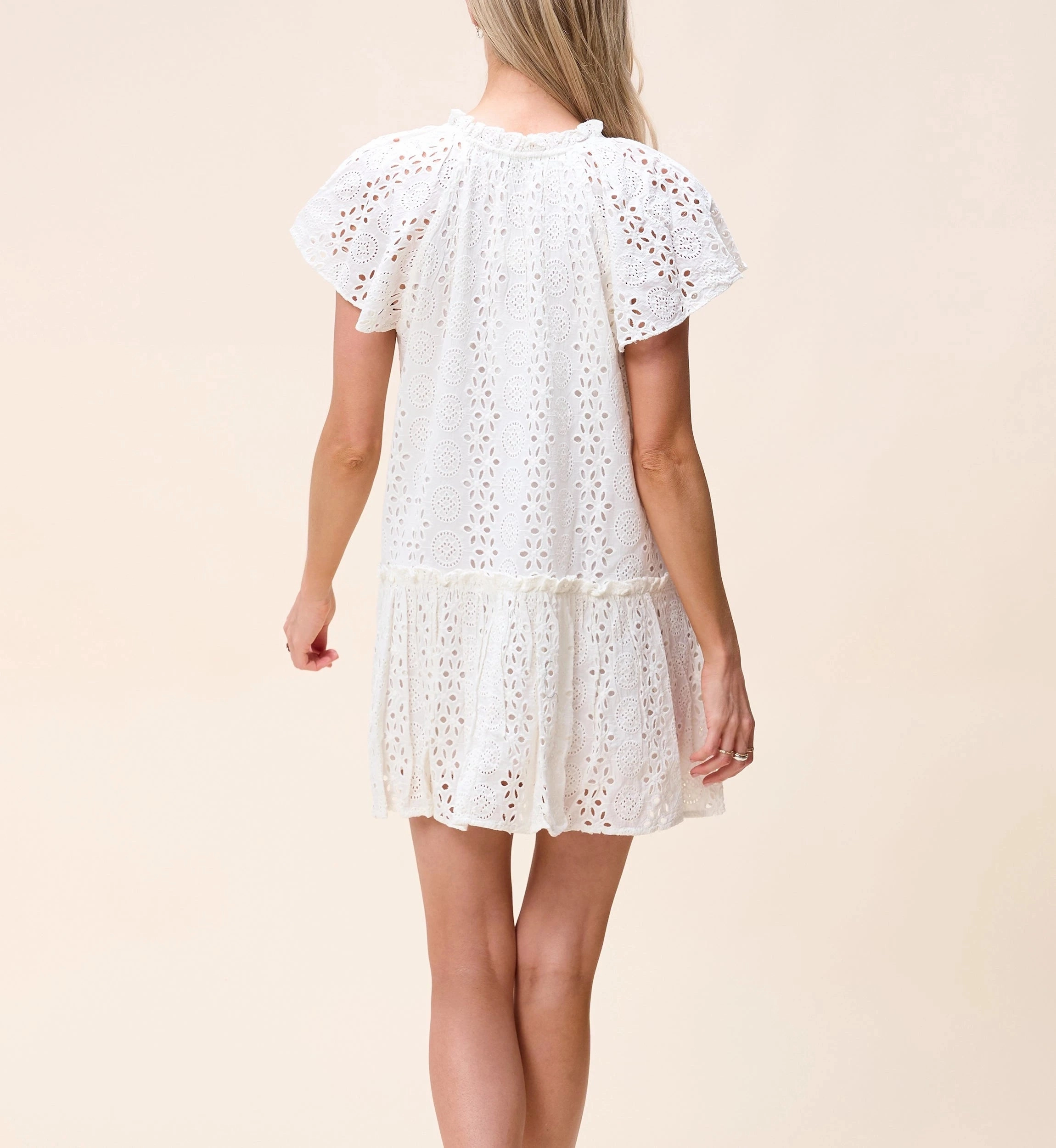 Smart Edge Lydia Mini Dress | Ivory