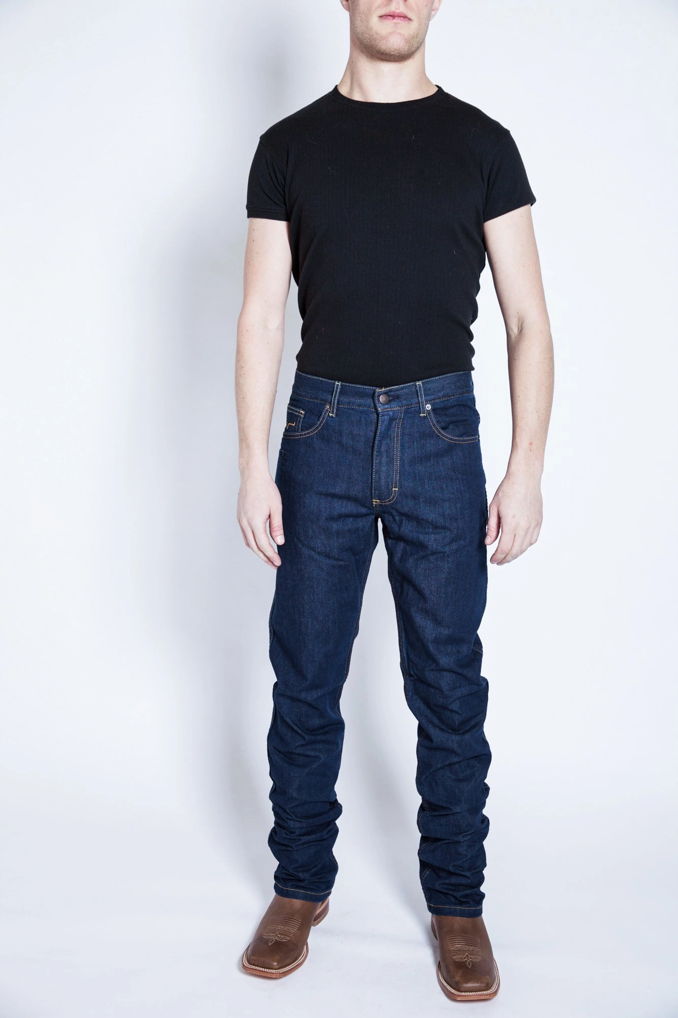 Kimes Ranch Mens Cal Jeans Blue 100% Cotton Straight Leg Durable Fabric