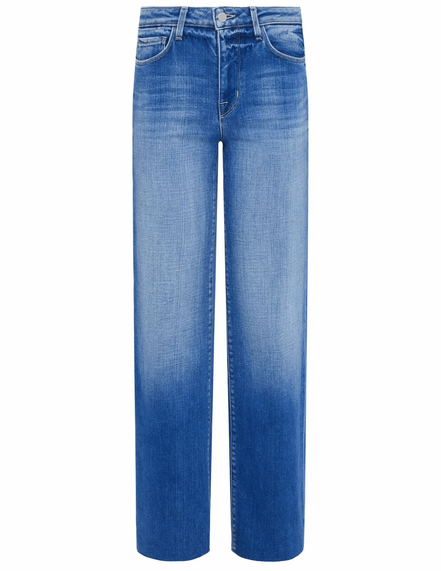 Faded Wash LAGENCE Scottie High Rise Wide Leg Jeans In Hayward