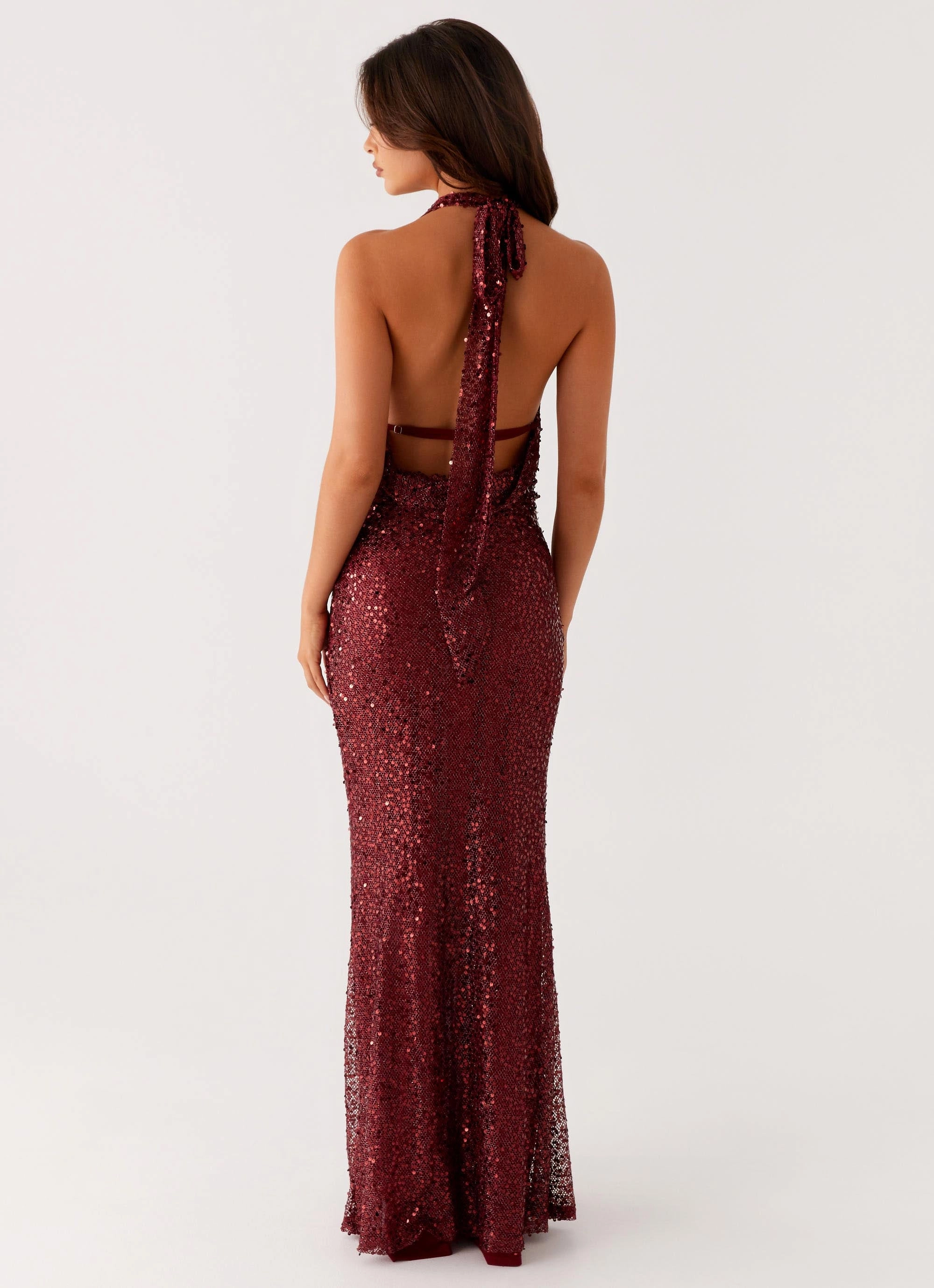 Treasured Sequin Maxi Dress - Fuchsia Sophisticated and Relaxed