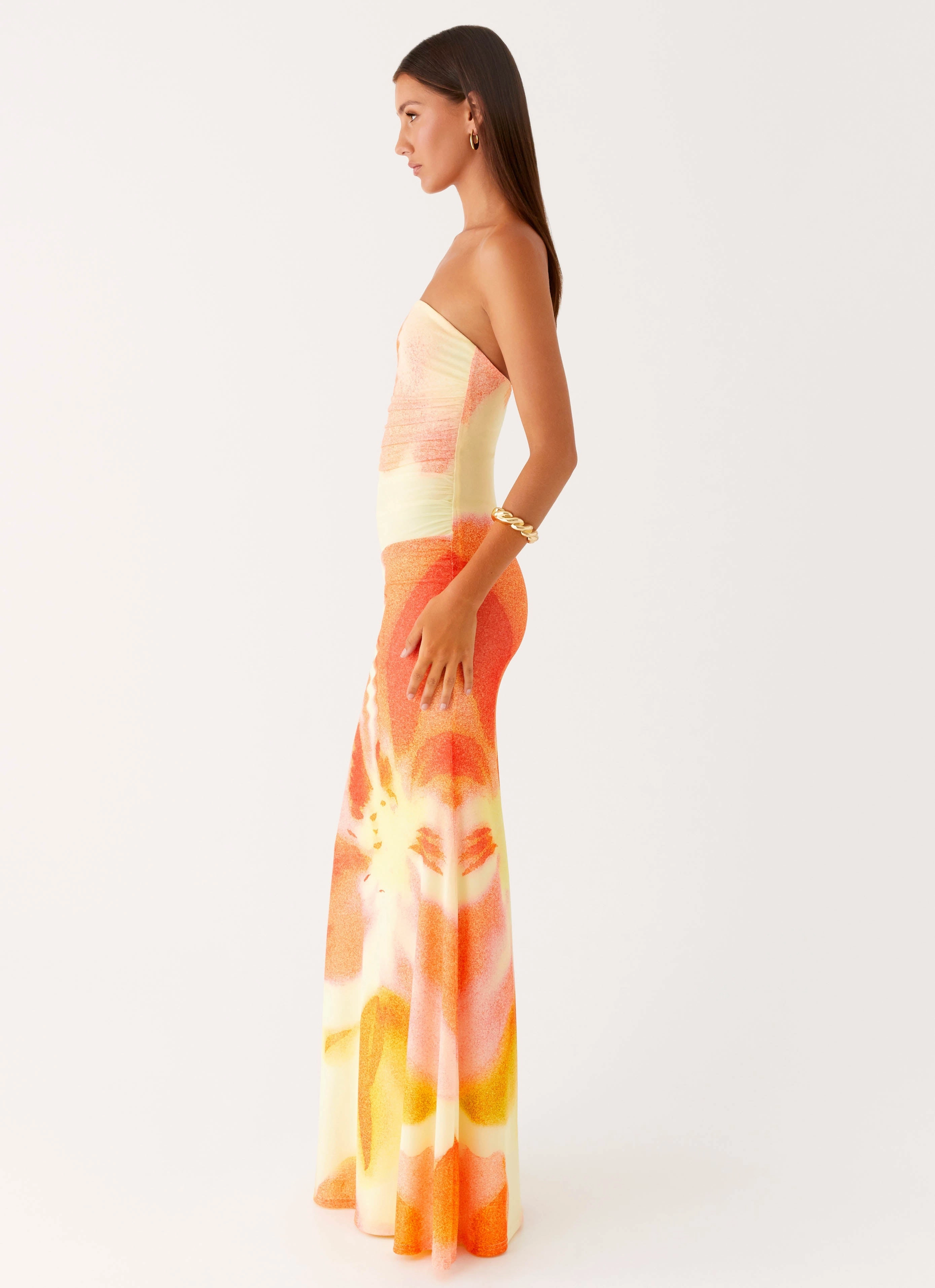 Iroha Strapless Maxi Dress - Mimosa Blossom Elegant Simplicity Minimalist Look