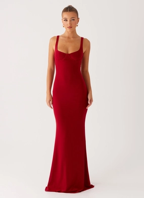 Pure Lines Safiya Maxi Dress - Maroon