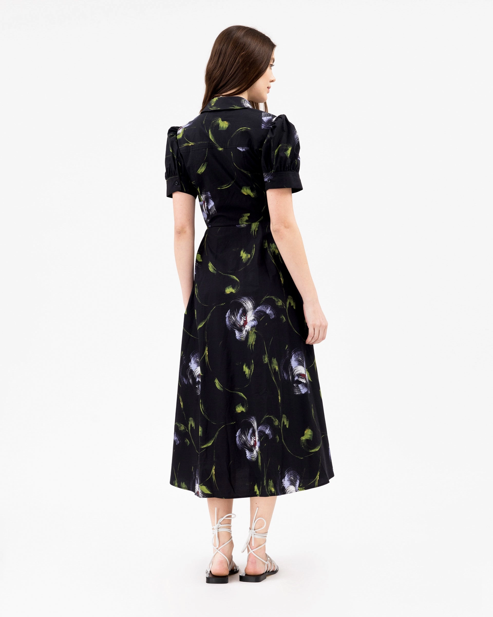 Modern Staple Floating Shape Short Sleeve Midi Shivon Dress