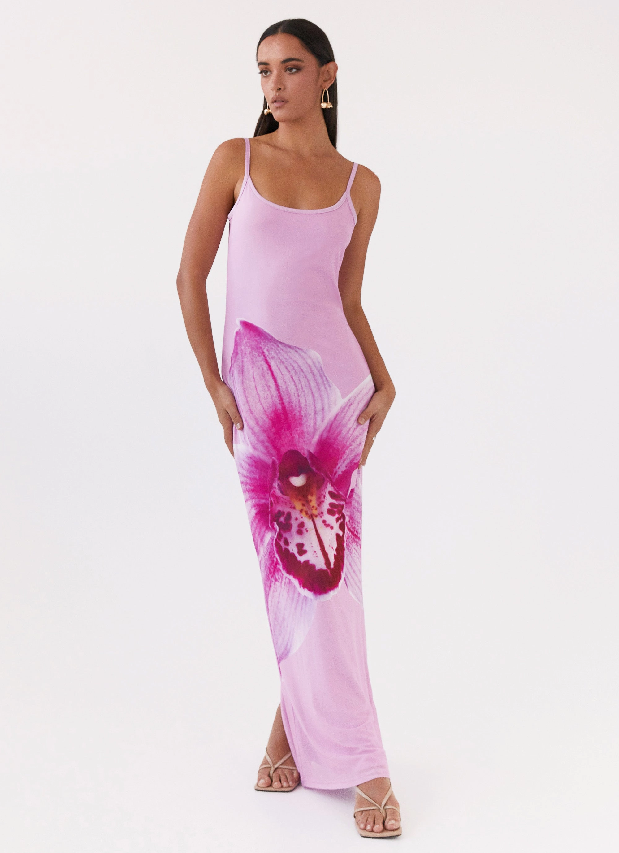 Bad News Mesh Maxi Dress - Pink Magnolia Cozy Wear