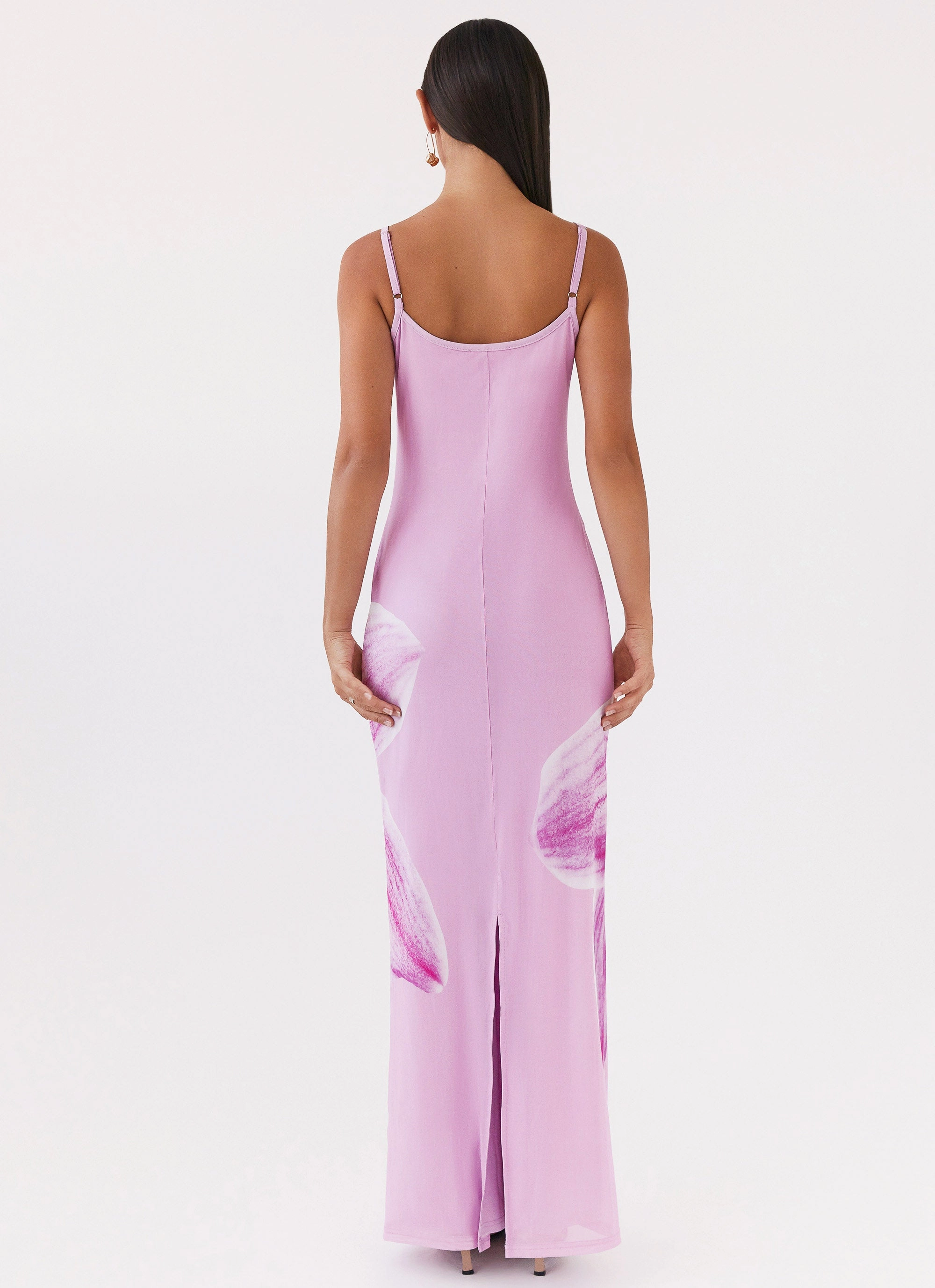 Fall Silhouette Bad News Mesh Maxi Dress - Pink Magnolia