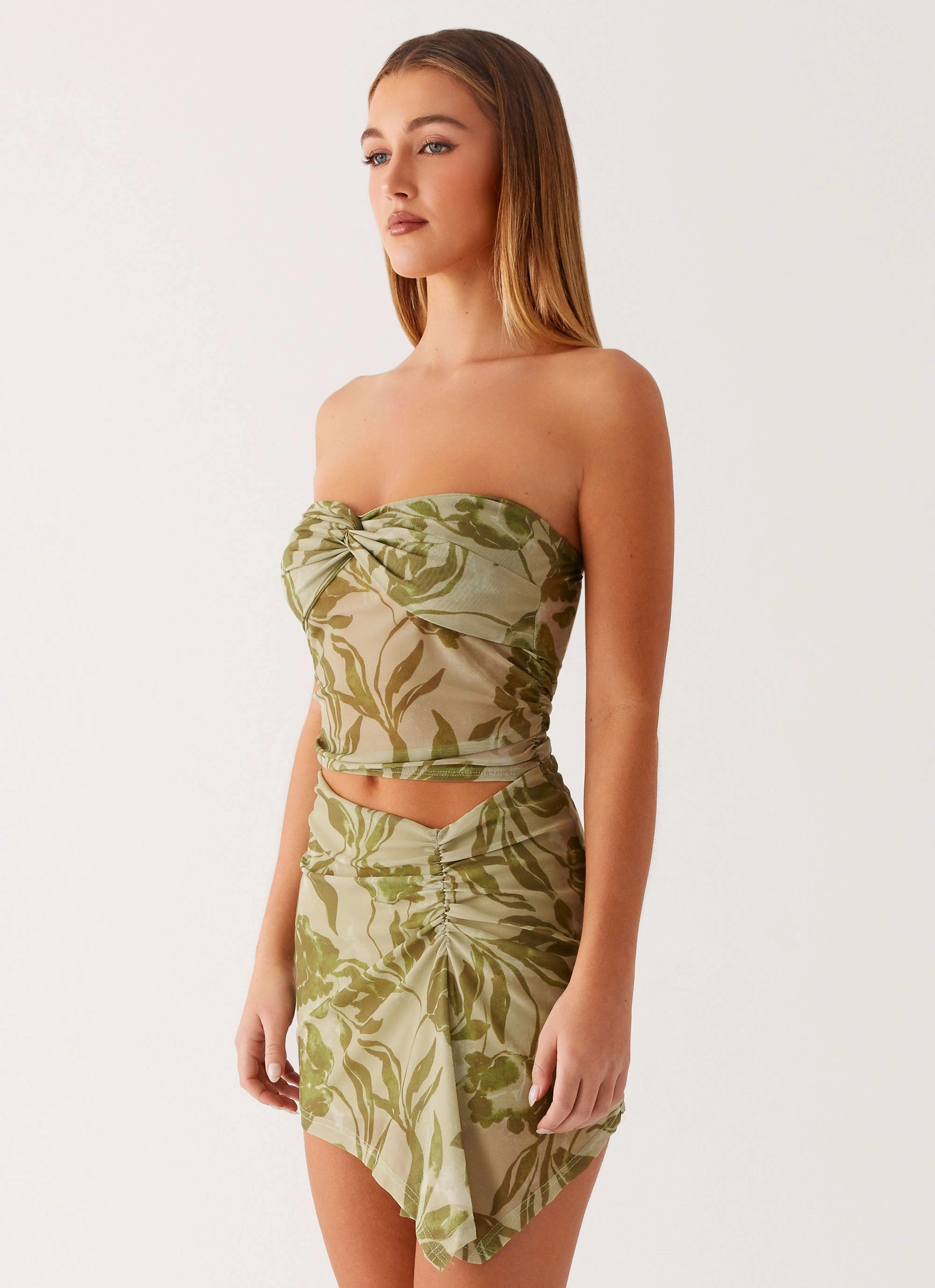 Varona Mini Dress - Jade Fern Bright Vibe Winter Layer