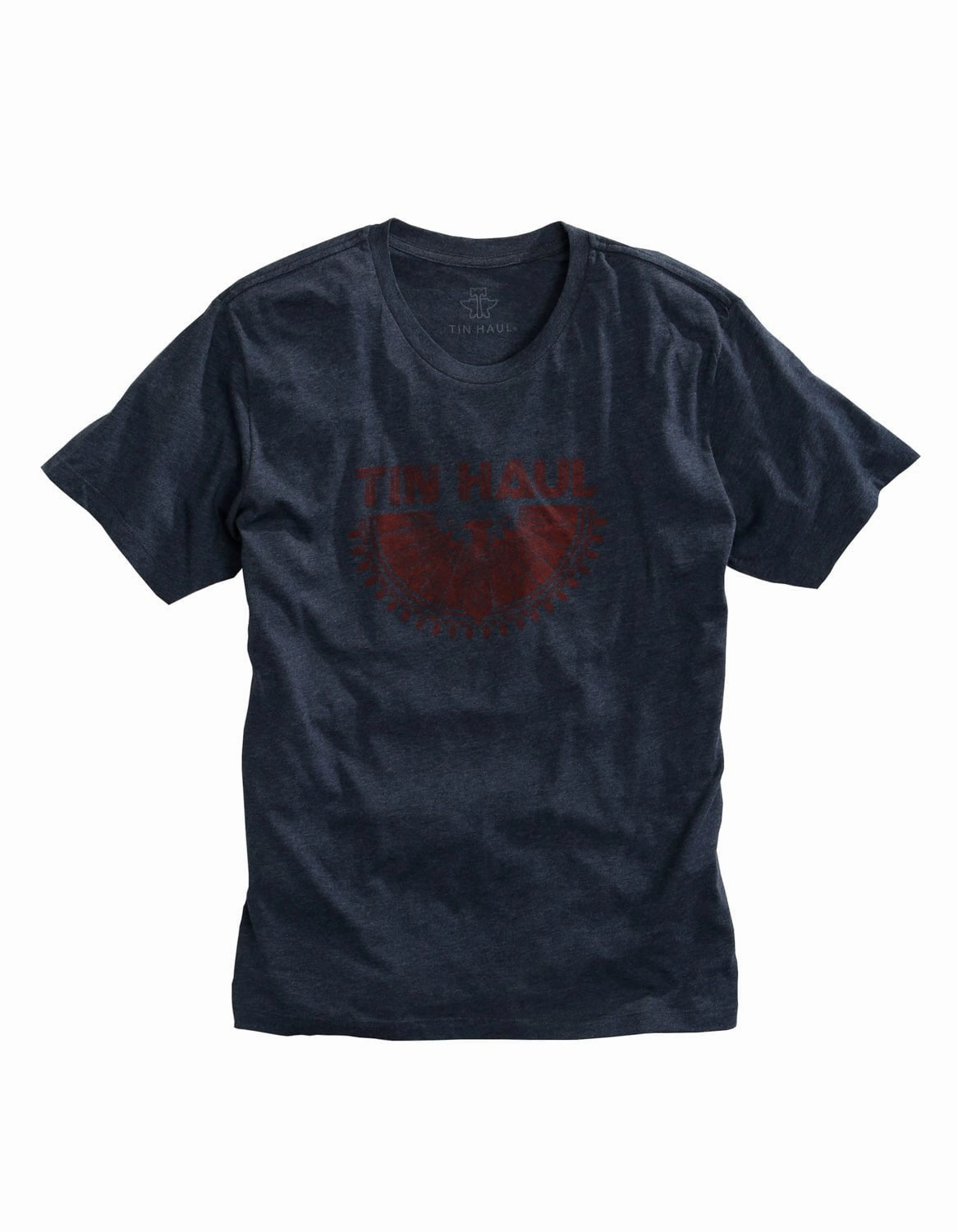 Holiday Gift Workwear Approved Tin Haul Mens Navy Cotton Blend Aztec Eagle S/S T-Shirt
