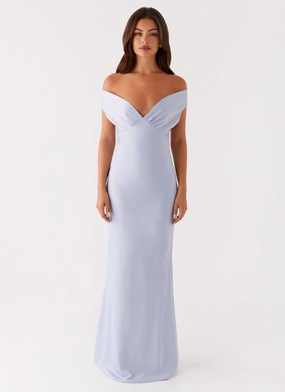 Jenner Maxi Dress - Blue Minimalist-Trend