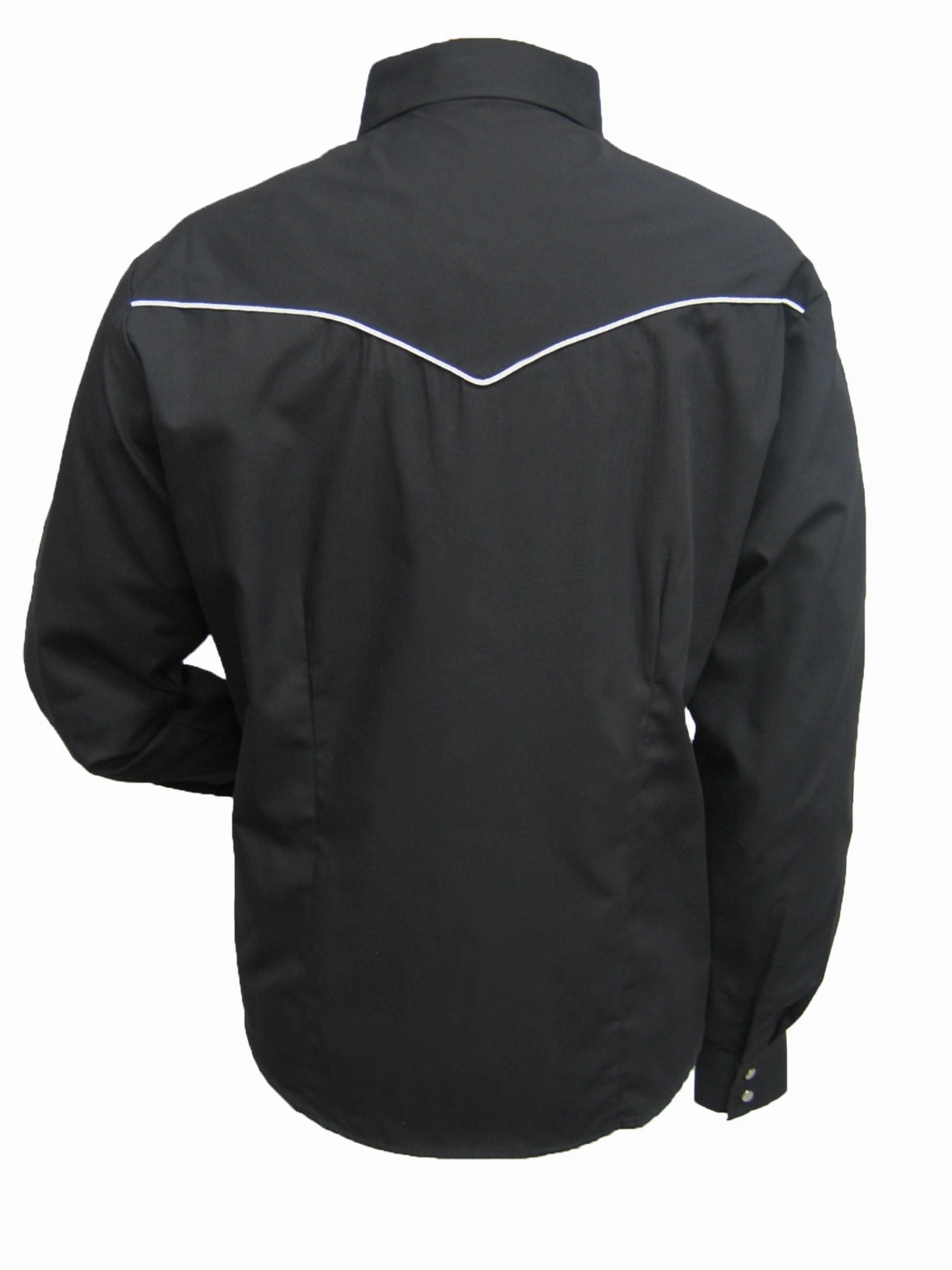 Ely & Walker Womens Solid Black Western Shirt L/S Poly/Cotton Reg Breathable Cotton