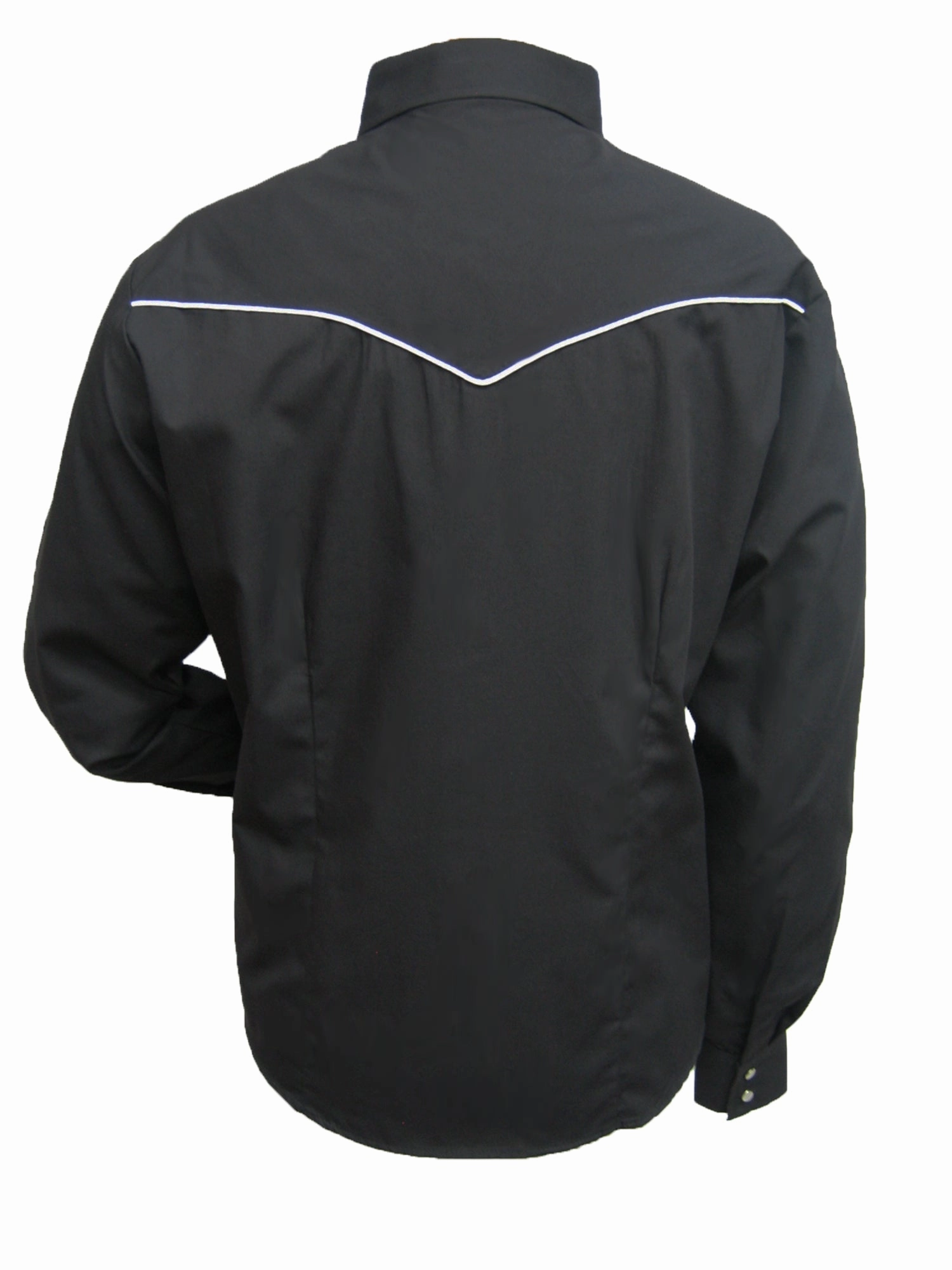 Easy Care Material Ely & Walker Womens Solid Black Western Shirt L/S Poly/Cotton Reg