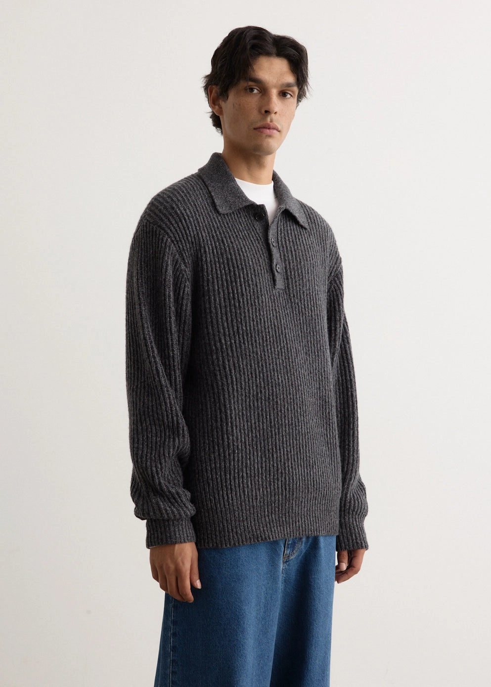 Textured Surface All Day Wear Tribune Long Sleeve Polo