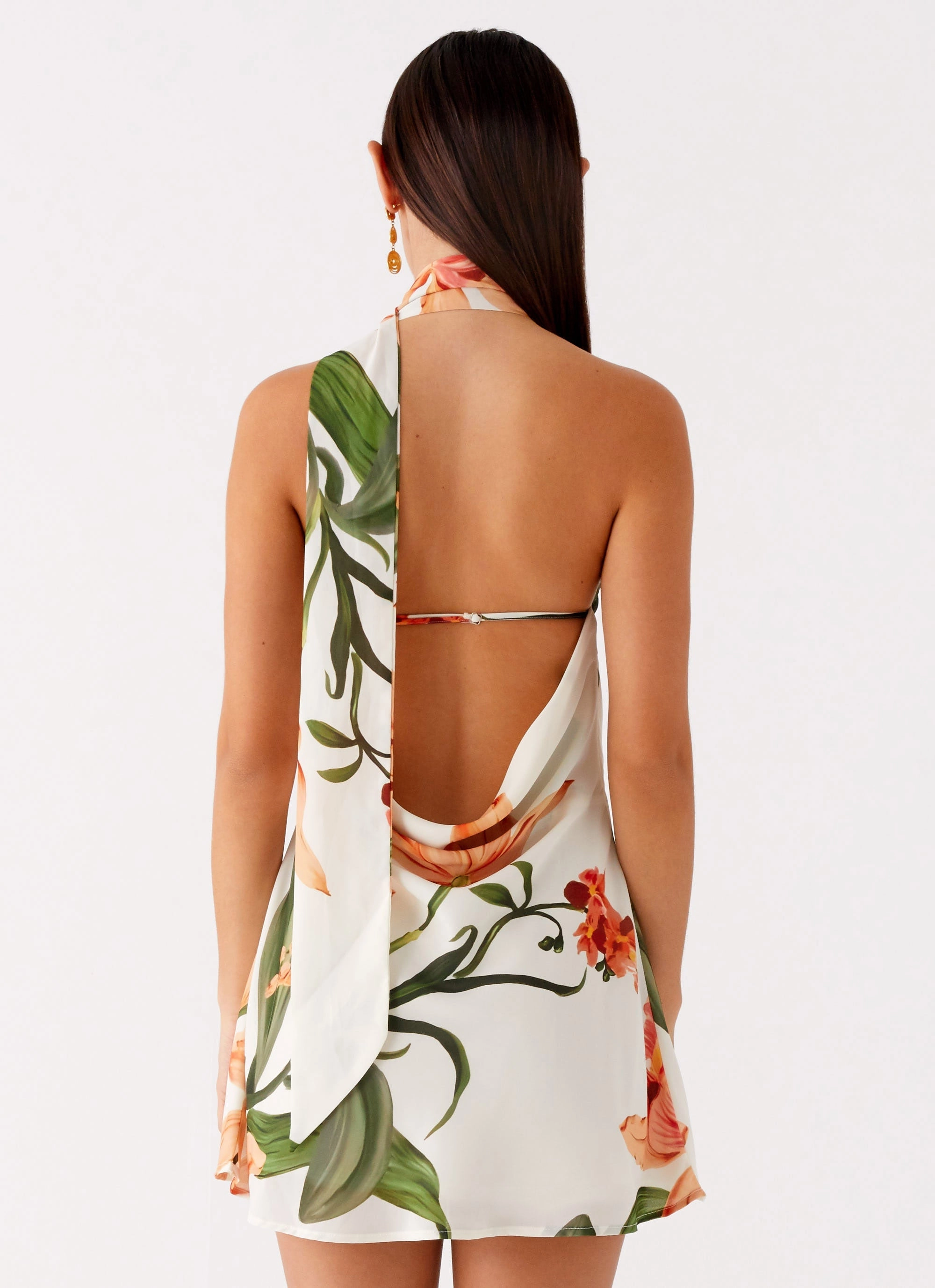 Trisha Mini Dress - Floral Print Chic Layered Wear