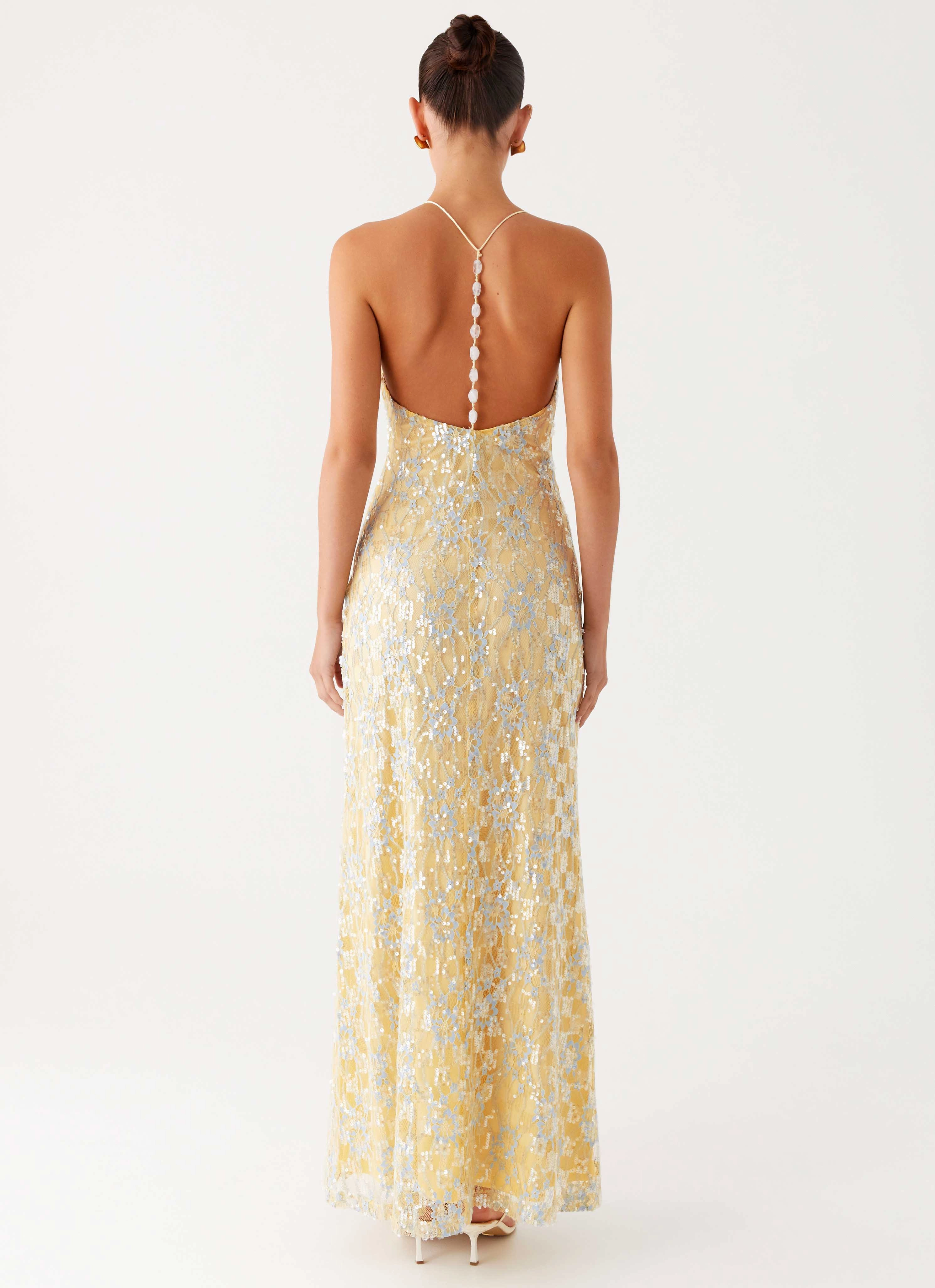 Truly Mine Maxi Dress - Yellow Sophisticated Design Easy Layering