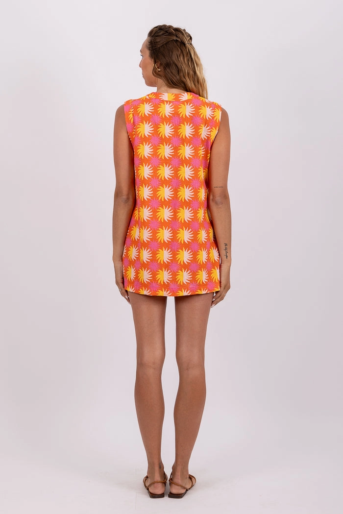 Office Smart Nadege Short Dress in Yuma Print