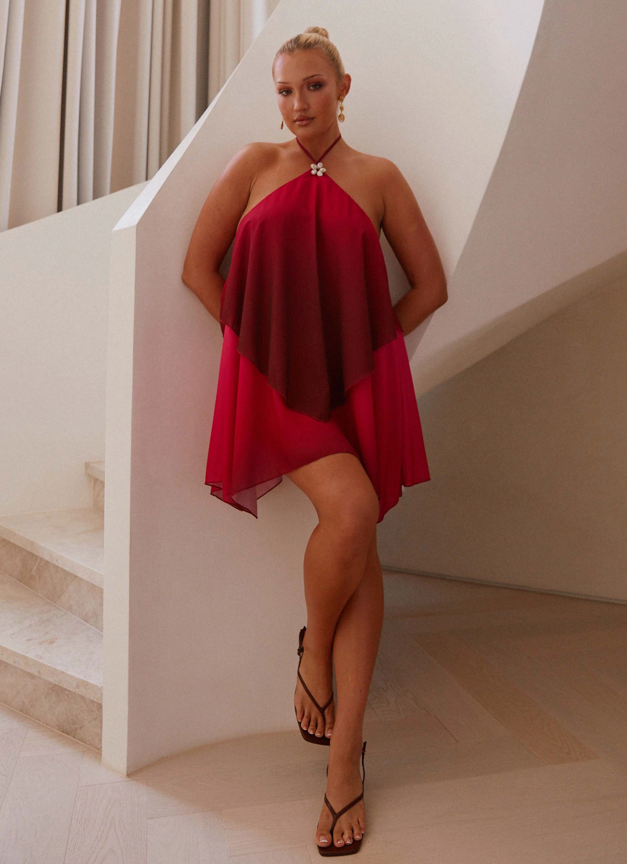 Twin Flame Mini Dress - Fuchsia Gradient Modern Appeal Modern Staple