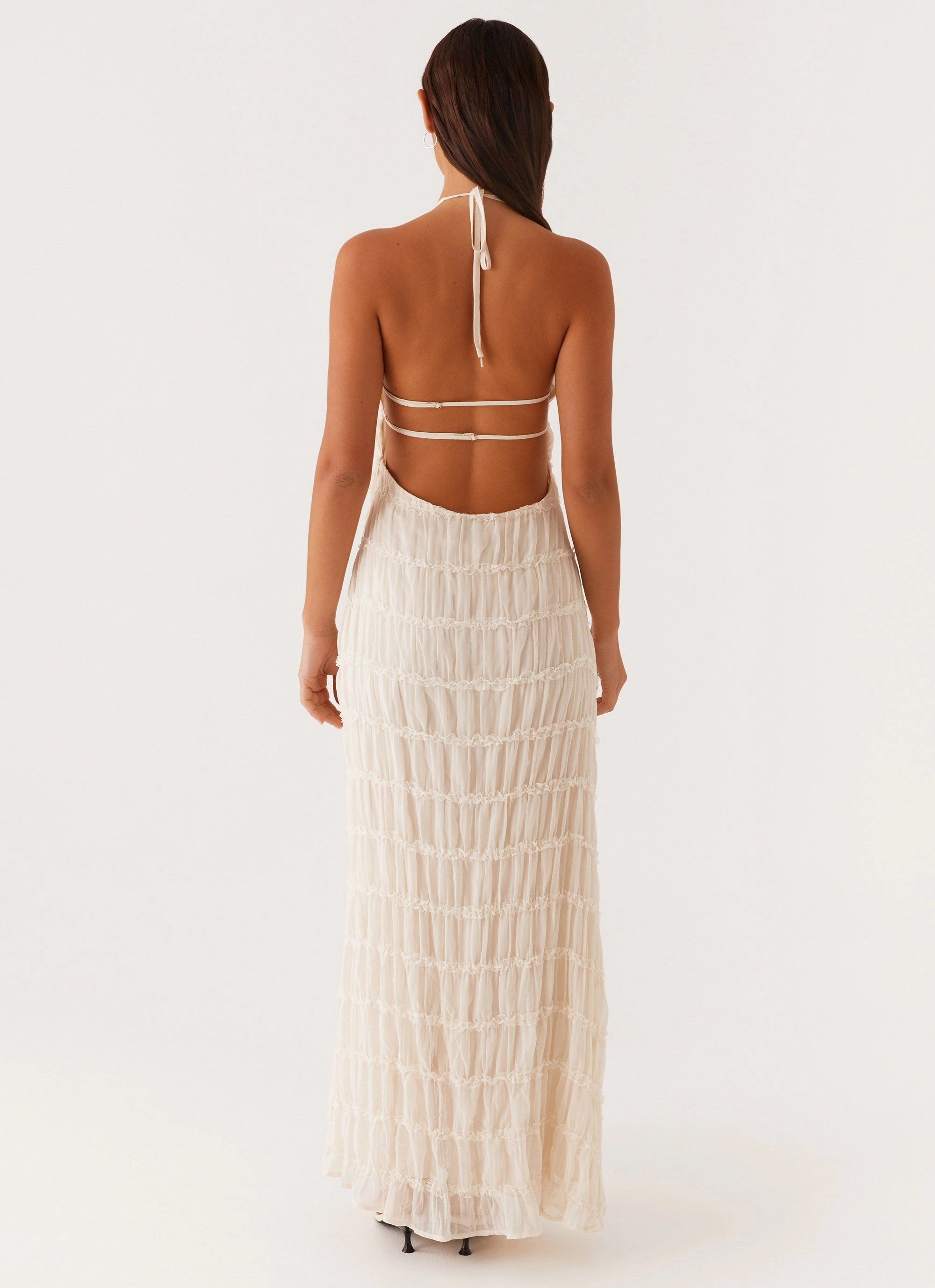 Aullie Maxi Dress - Ivory Event Perfect Casual Core