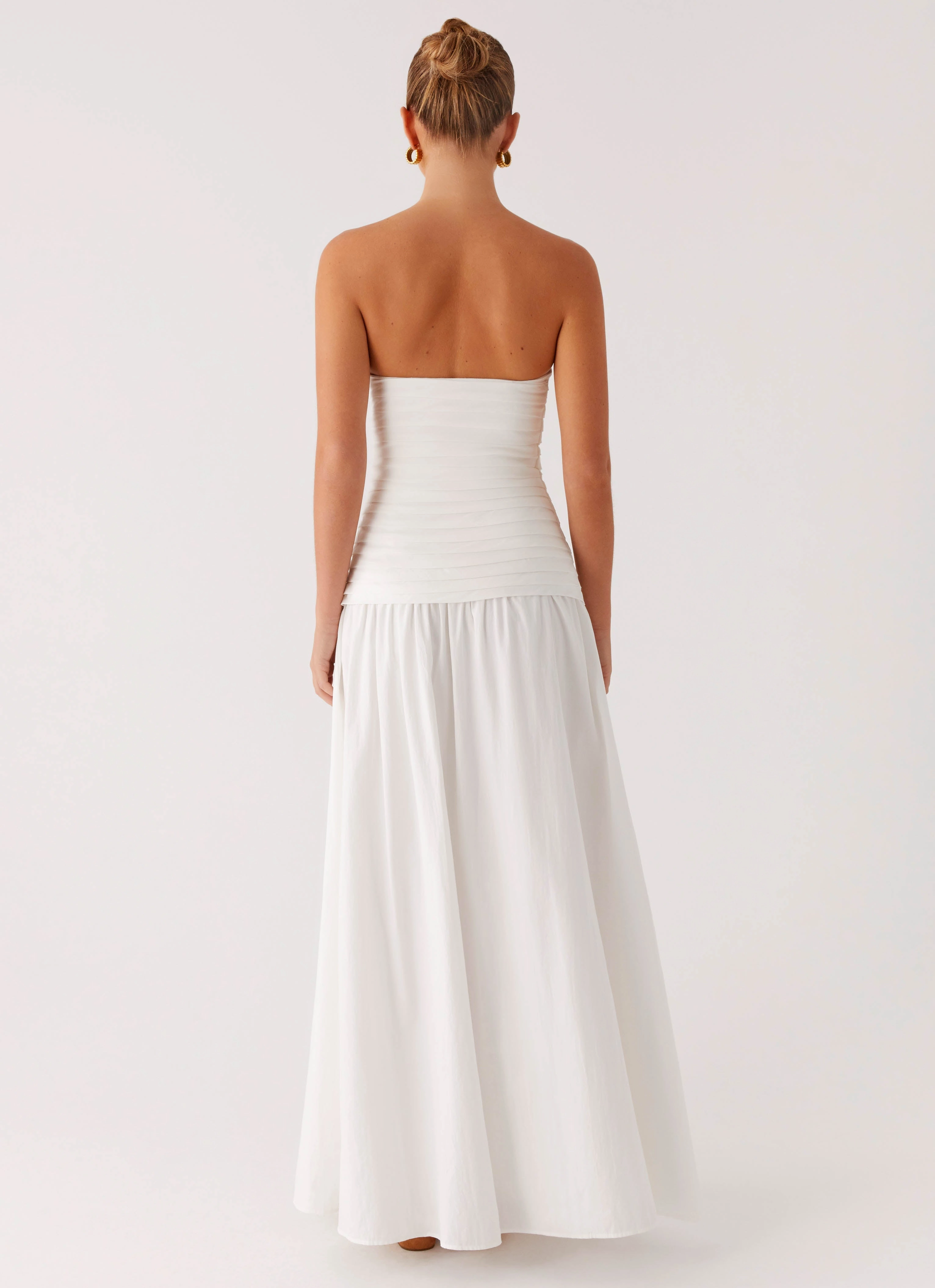 Tyrah Maxi Dress - White Chill Wear Built-In-Slip