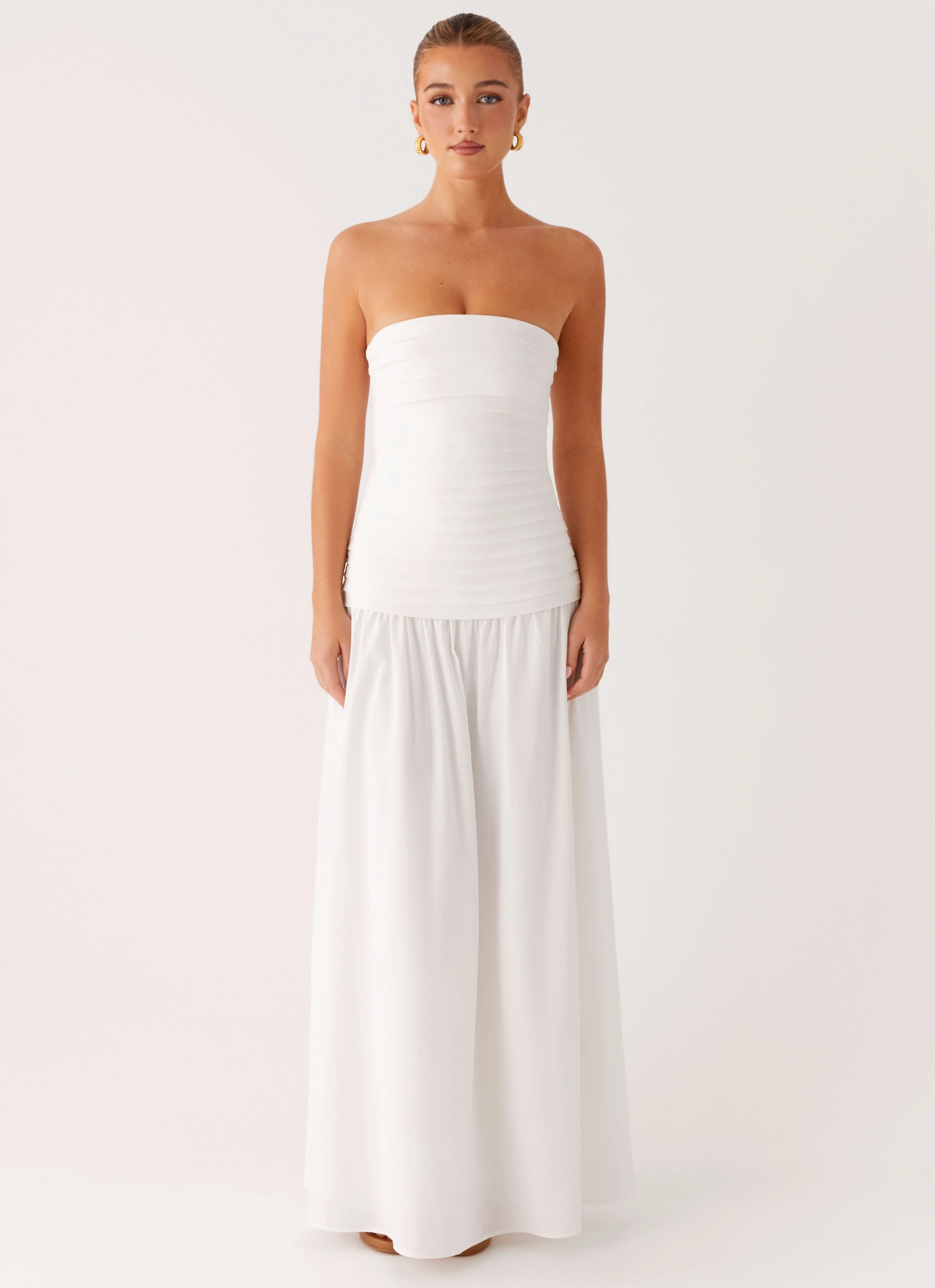 Tyrah Maxi Dress - White Casual Pick