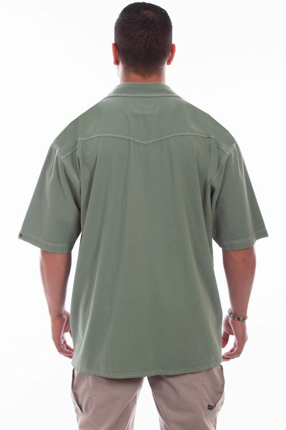 Eco Friendly Material mix and match Scully Mens Moss 100% Cotton Palm S/S Shirt