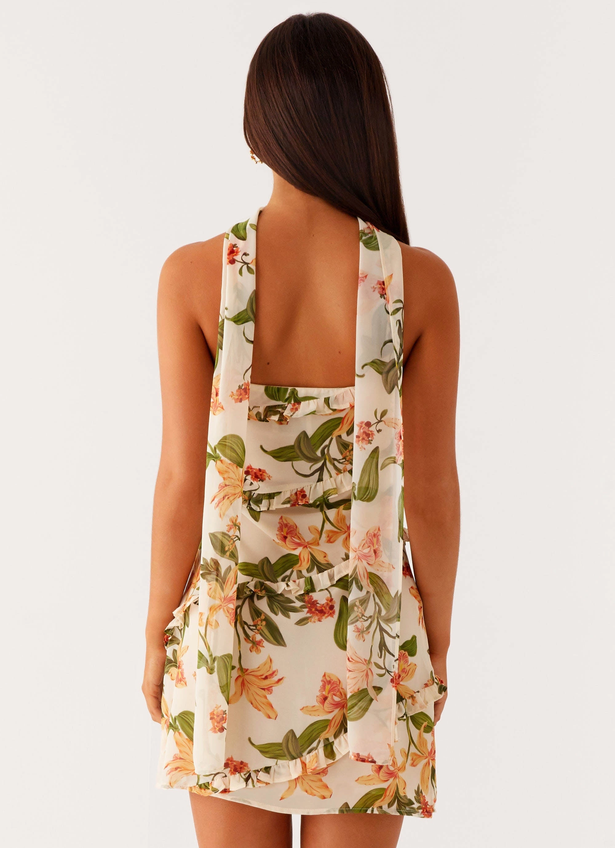 Edwina Strapless Mini Dress - Floral Print Form Fitting Comfort Stretch