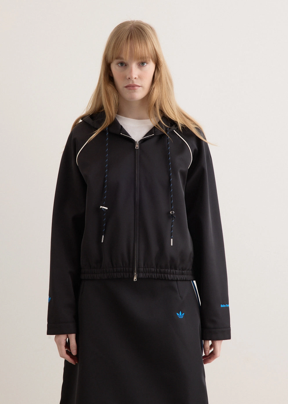 x Wales Bonner Satin Hood Track Top DetachableLining