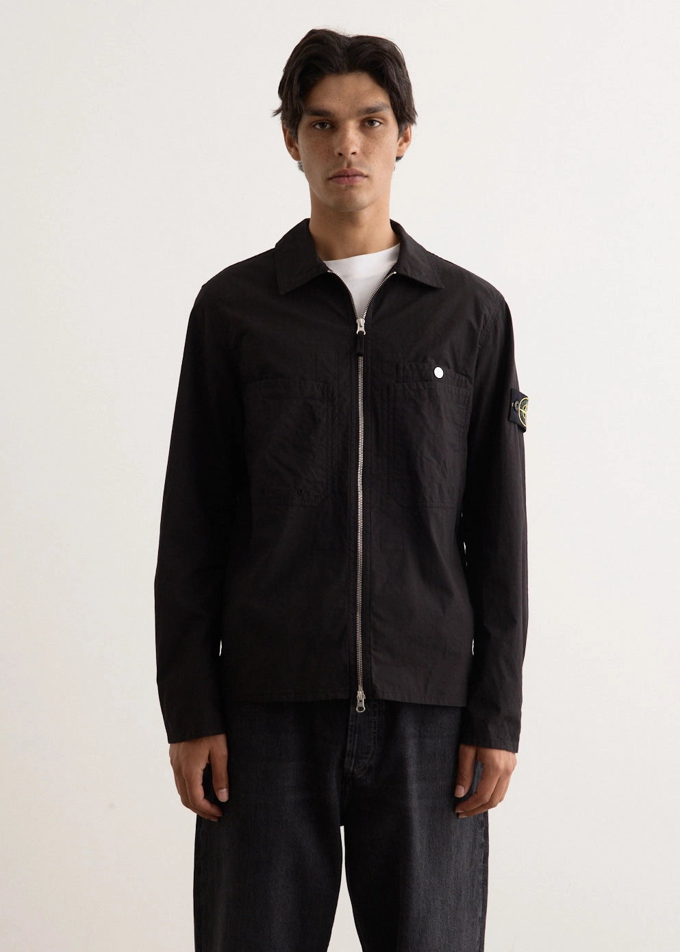 Organic Cotton Ripstop Overshirt Erasable Stains Treatment Magnetic Closure System