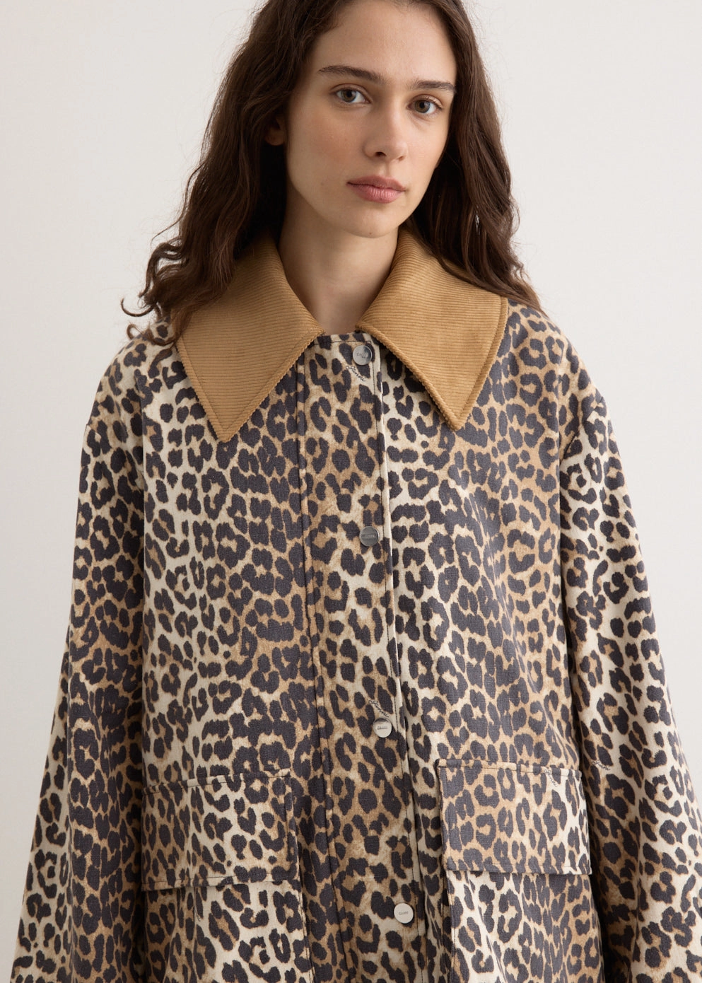 MoistureWickingInterior Printed Canvas Midi Jacket