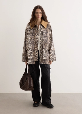 FadeResistant Print Eco Friendly Dyed Fabric Printed Canvas Midi Jacket