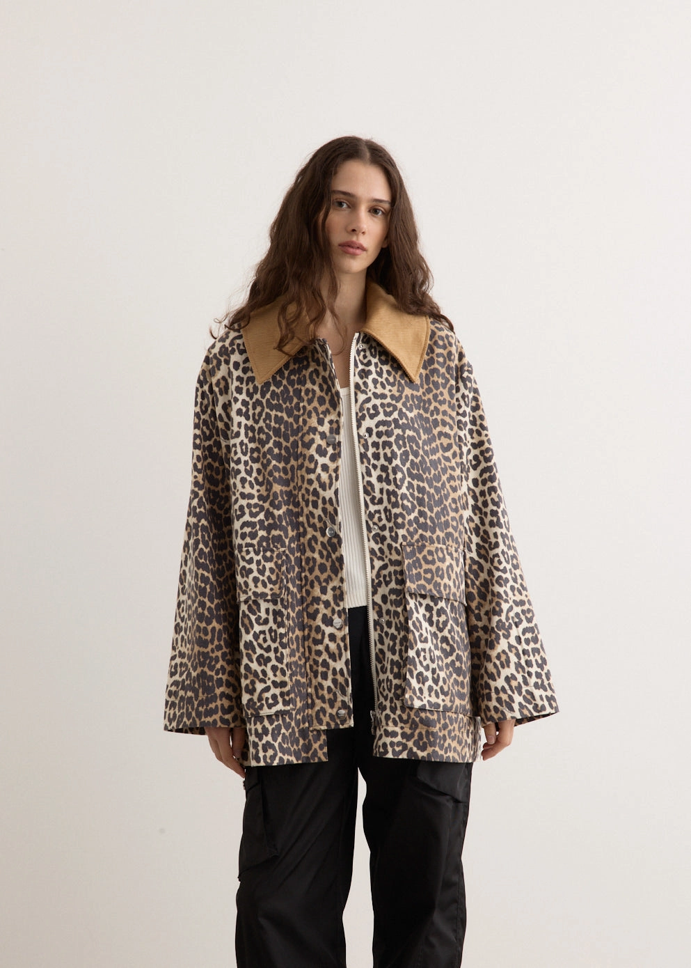 FadeResistant Print Printed Canvas Midi Jacket