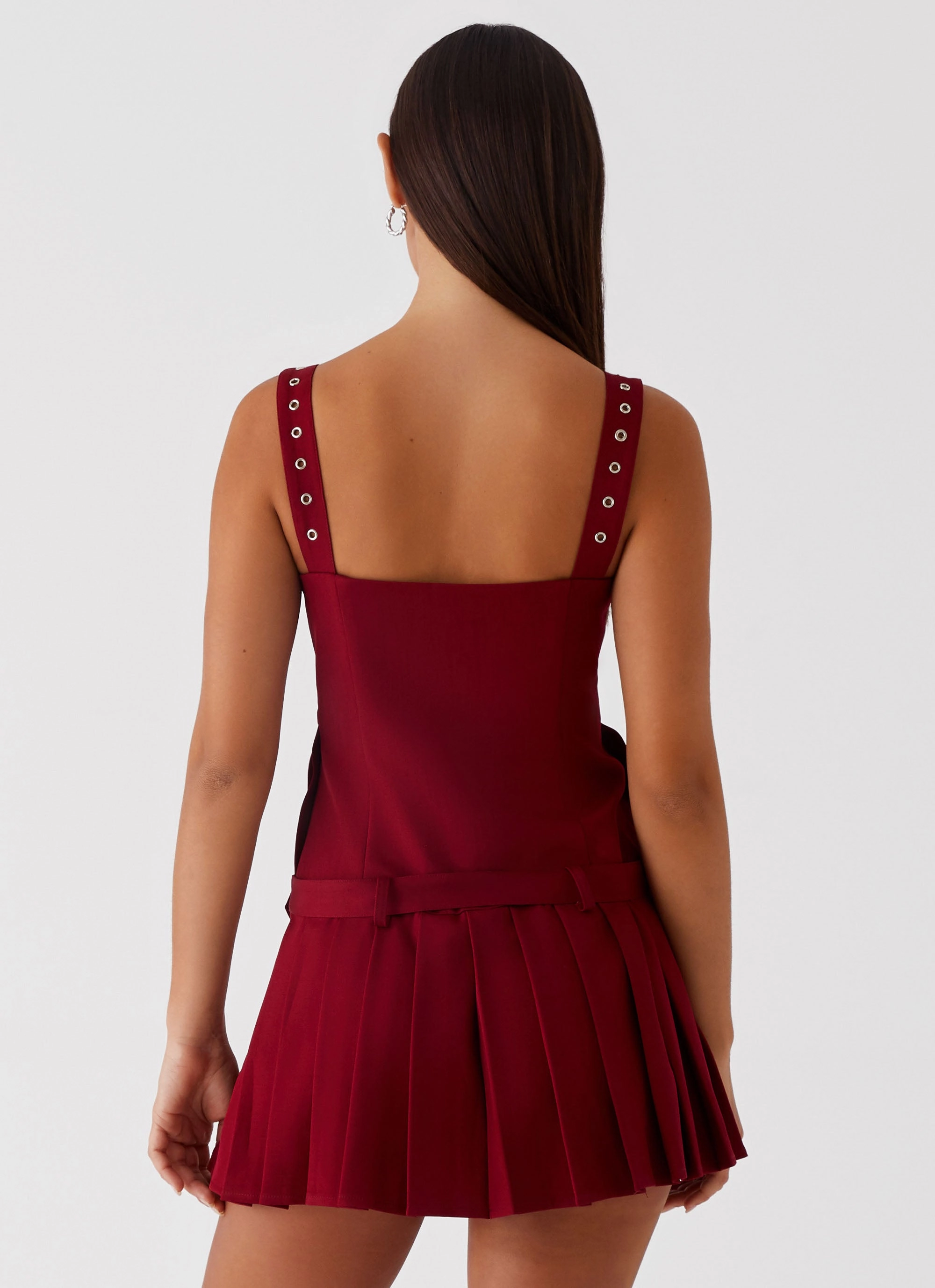 Uma Mini Dress - Cherry Red Cozy Balance