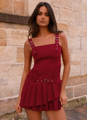 Gender Inclusive Uma Mini Dress - Cherry Red