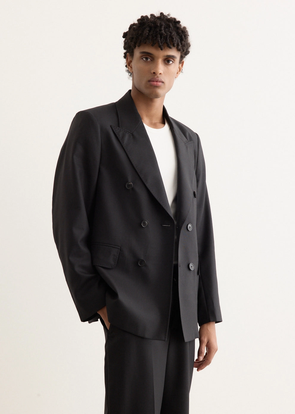 Unconstructed DB Blazer Wind Blocking Fabric RibbedKnitCollar