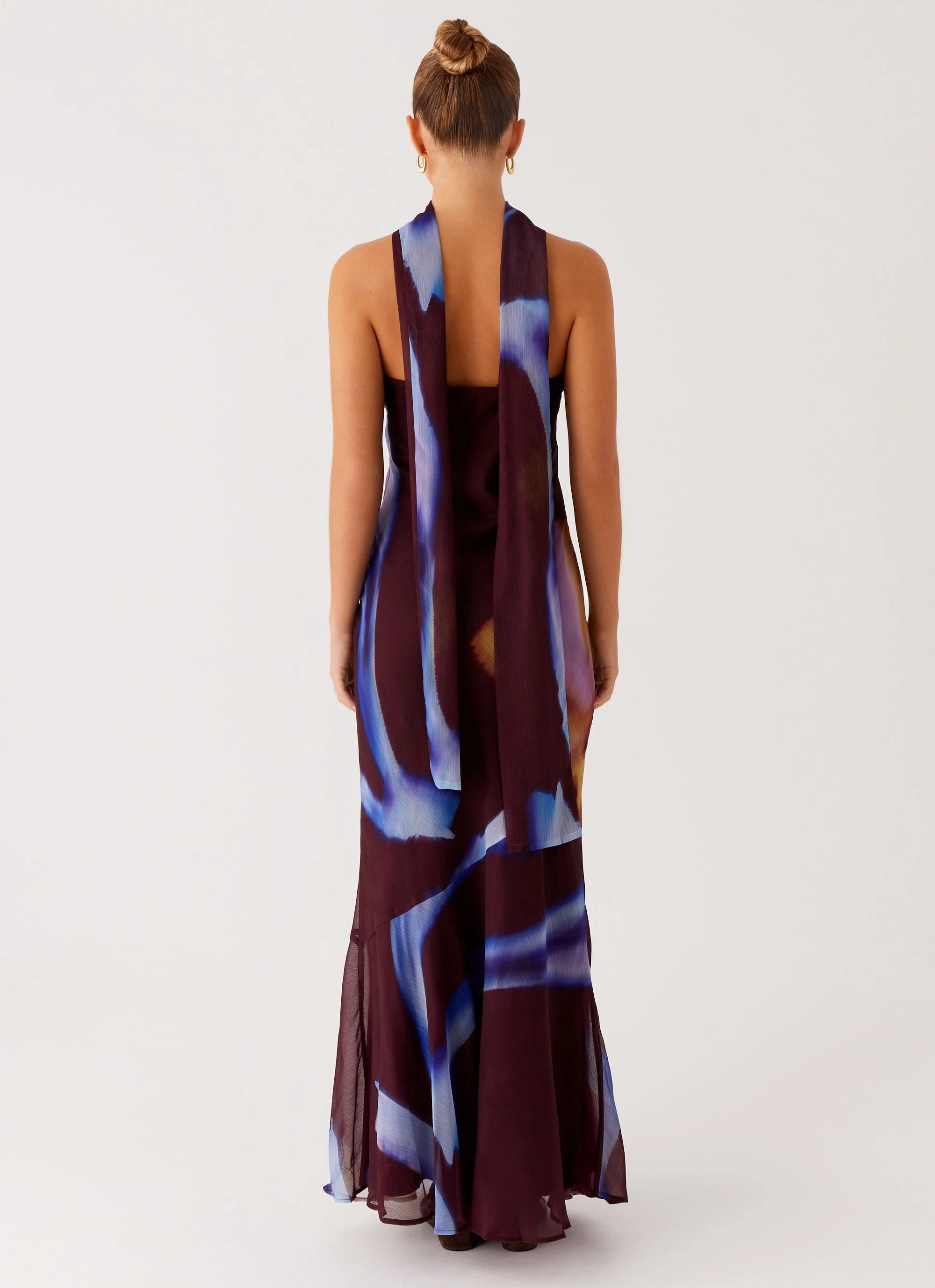 Under The Pagoda Maxi Dress - Dark Floral Relax Form