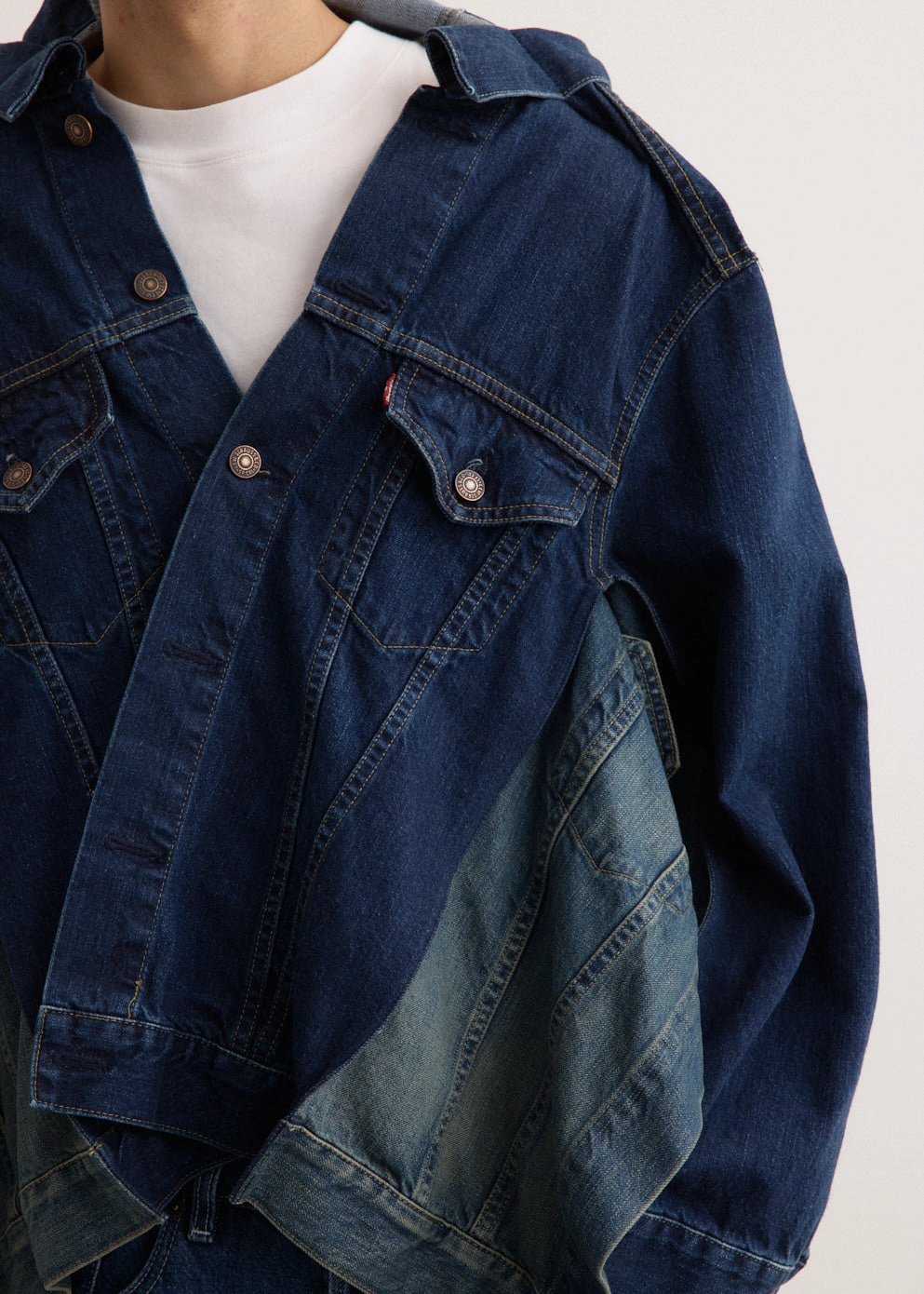 Flexible Layer Fit Clean Lines x Levis Customised Denim Vest