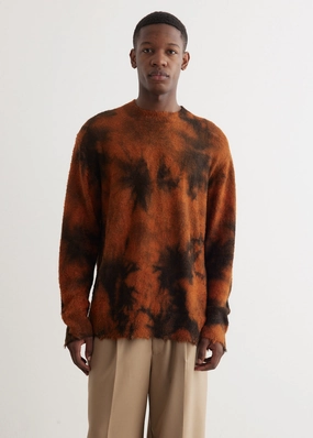 Daily Comforted Cold Season Uneven Garment Dye Crewneck Knit