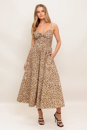 Grace Cheetah Print Maxi Dress Effortless Piece Polished Appearance
