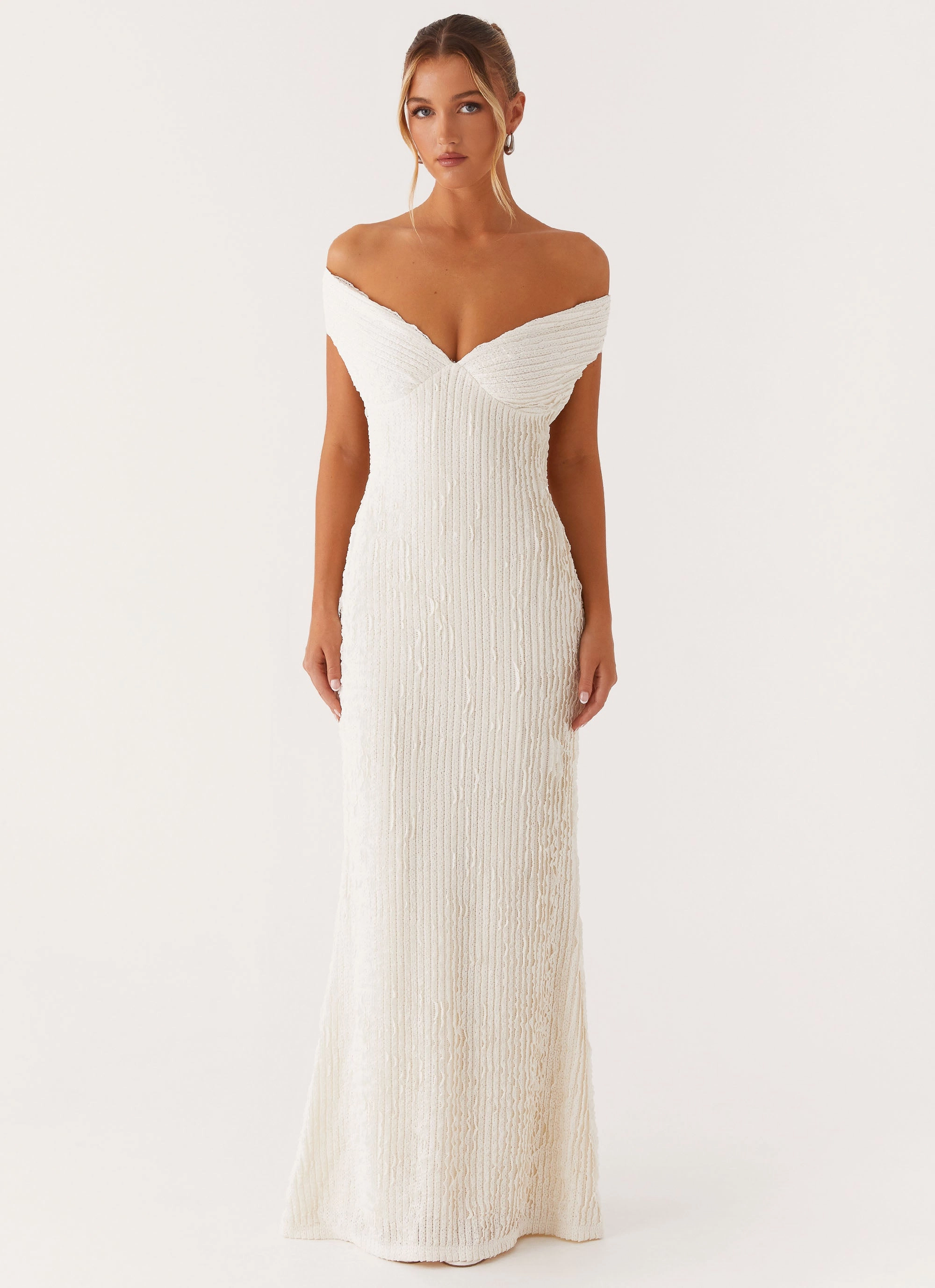 Chantelle Maxi Dress - Ivory Work-Ready Look warm tones