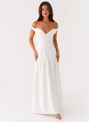 Modern Aesthetic Basel Maxi Dress - White