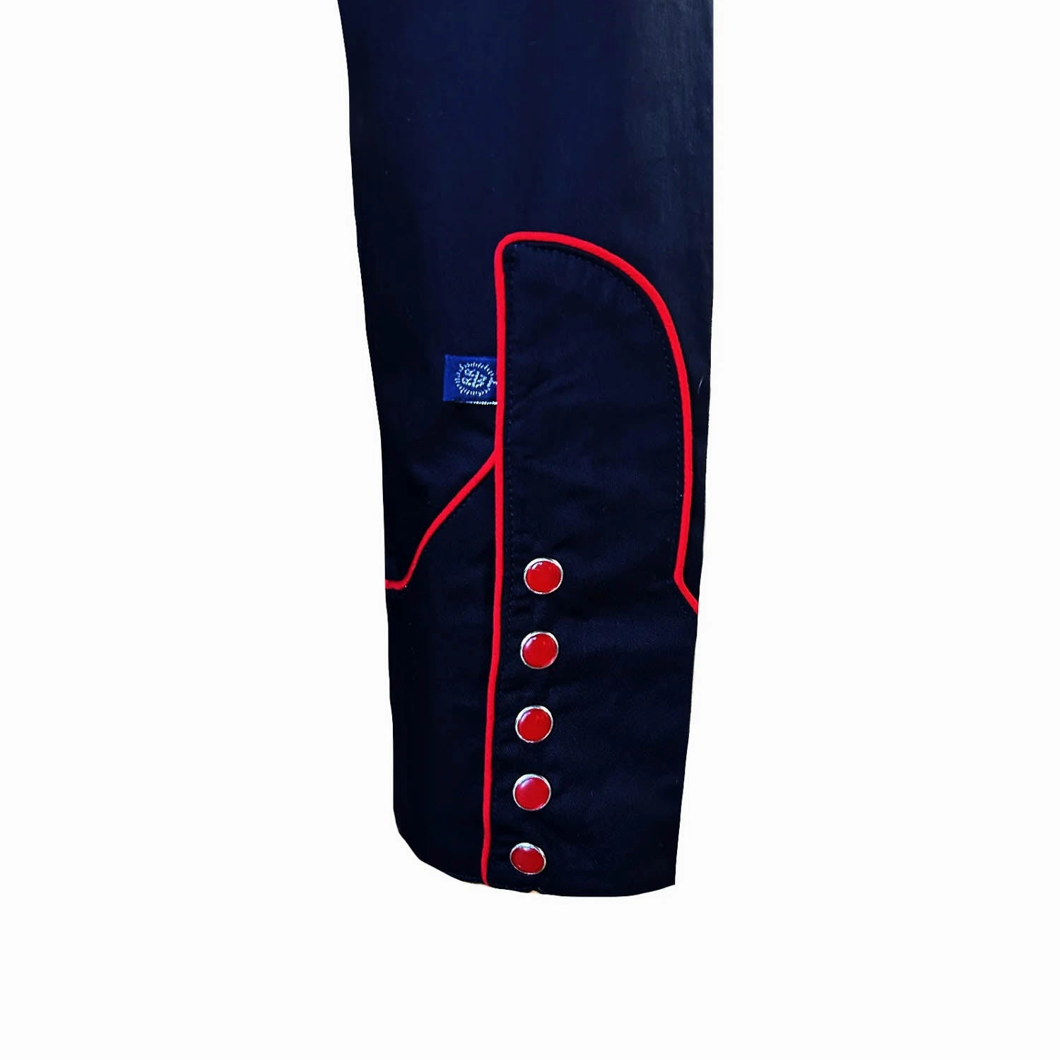 Rockmount Womens Vintage Embroidered Flower Black 100% Cotton L/S Shirt Business casual Vibrant Hue