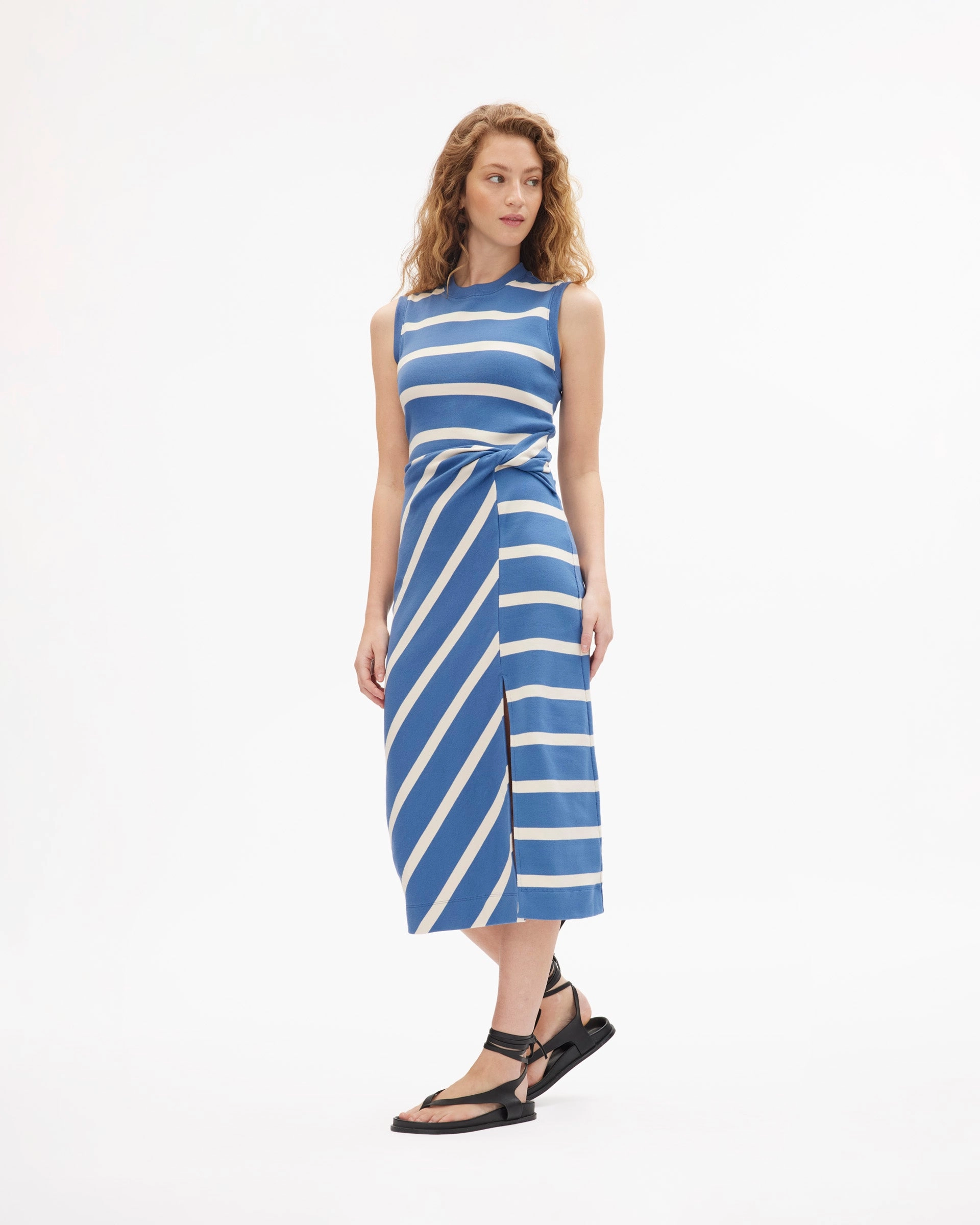 Love Glow Chill Piece Sleeveless Striped Cody Dress