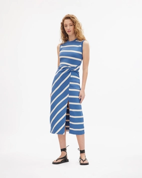 Sleek Motion Sleeveless Striped Cody Dress