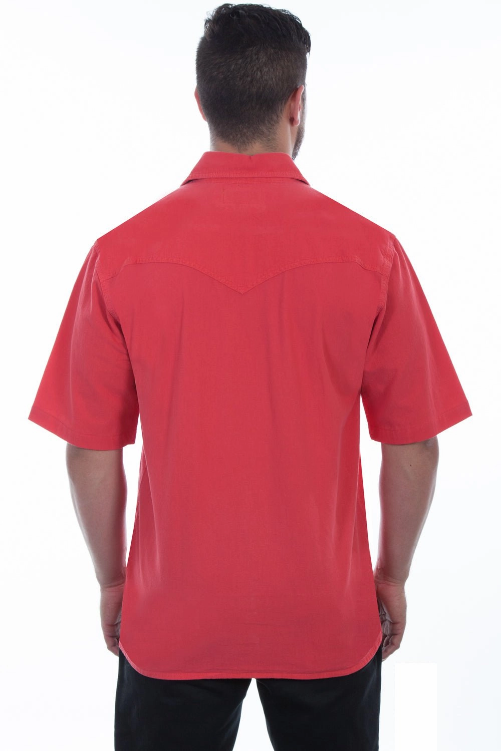 Scully Mens Cayenne 100% Cotton Western S/S Shirt Wrinkle Free Care Flexible Placket Structure