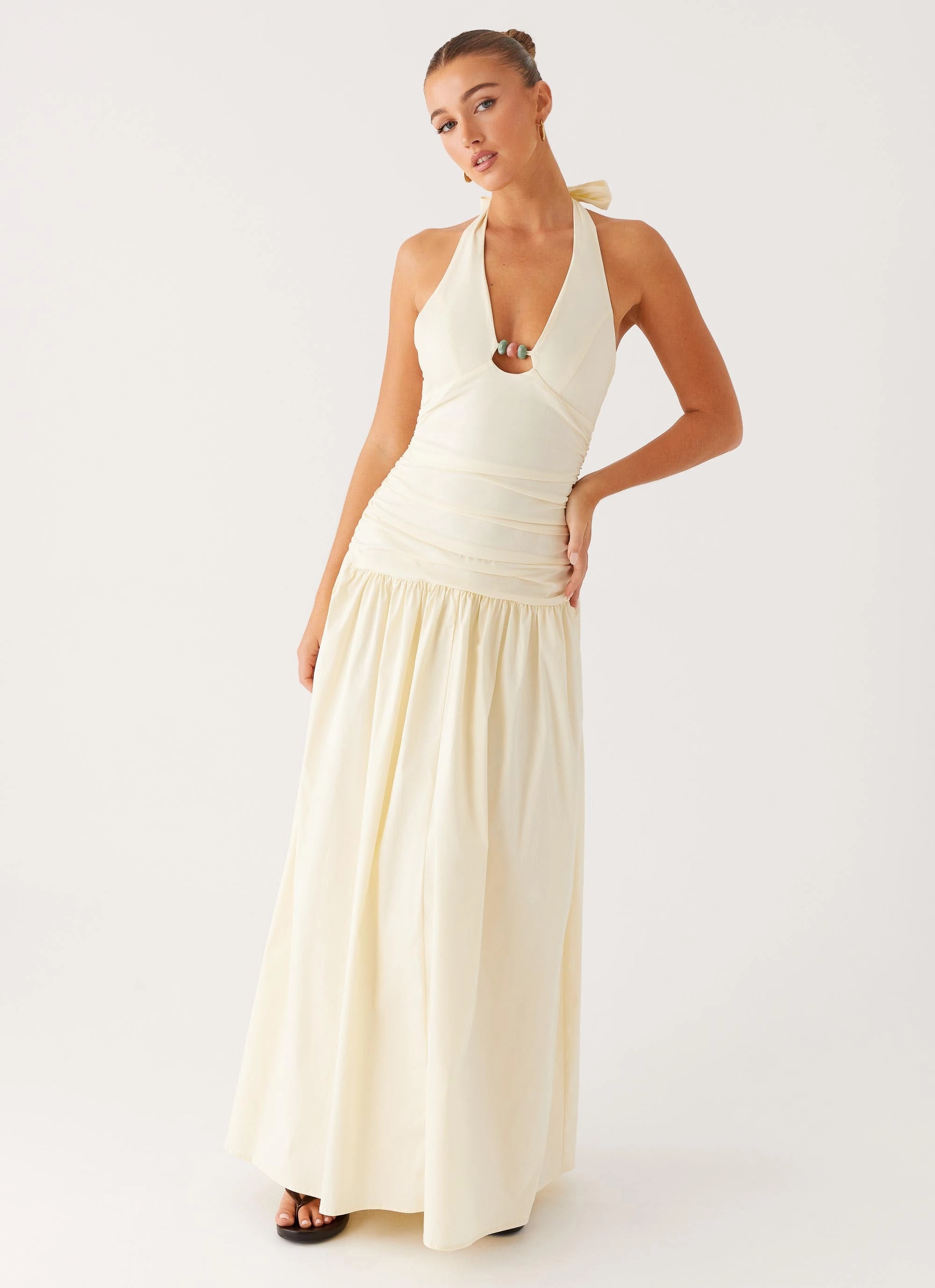 Fall Ready Midi-Length Val Maxi Dress - Lemon