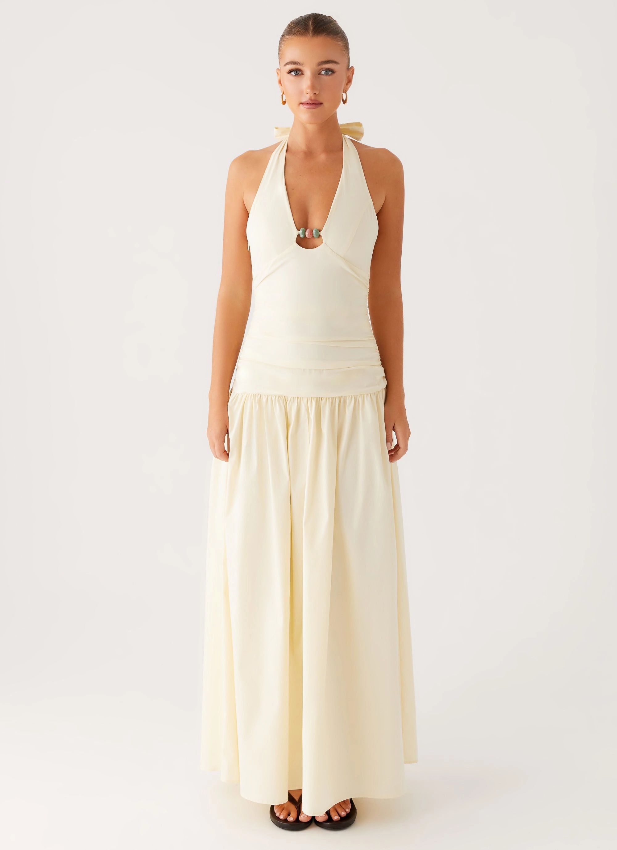 Val Maxi Dress - Lemon Simple Ease Quick-Dry