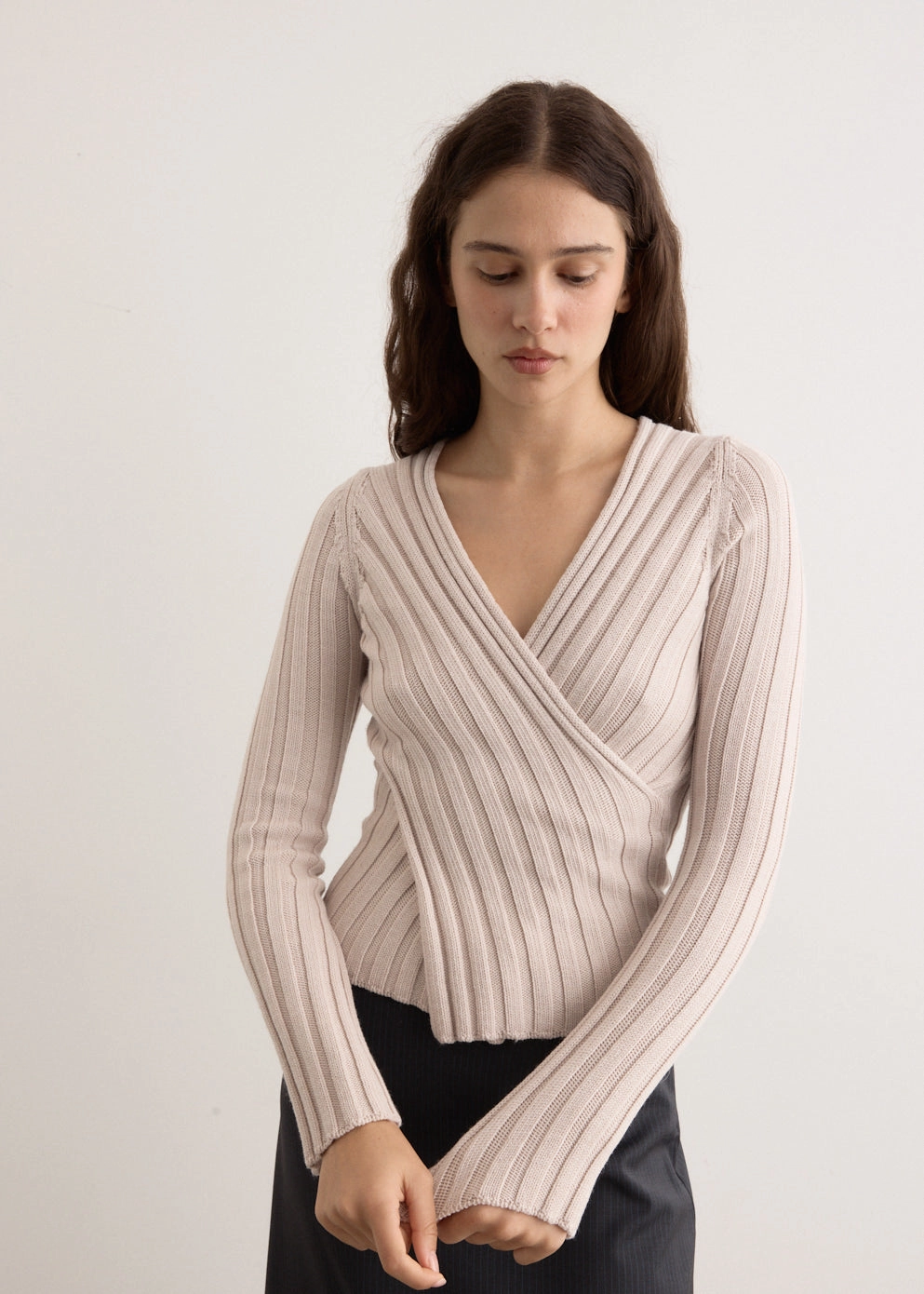 Valeria Knit Top Durable Blend Ribbed Knit