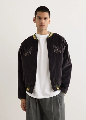 Velveteen Souvenir Jacket (Raven&Skull) Quick Release Fasteners